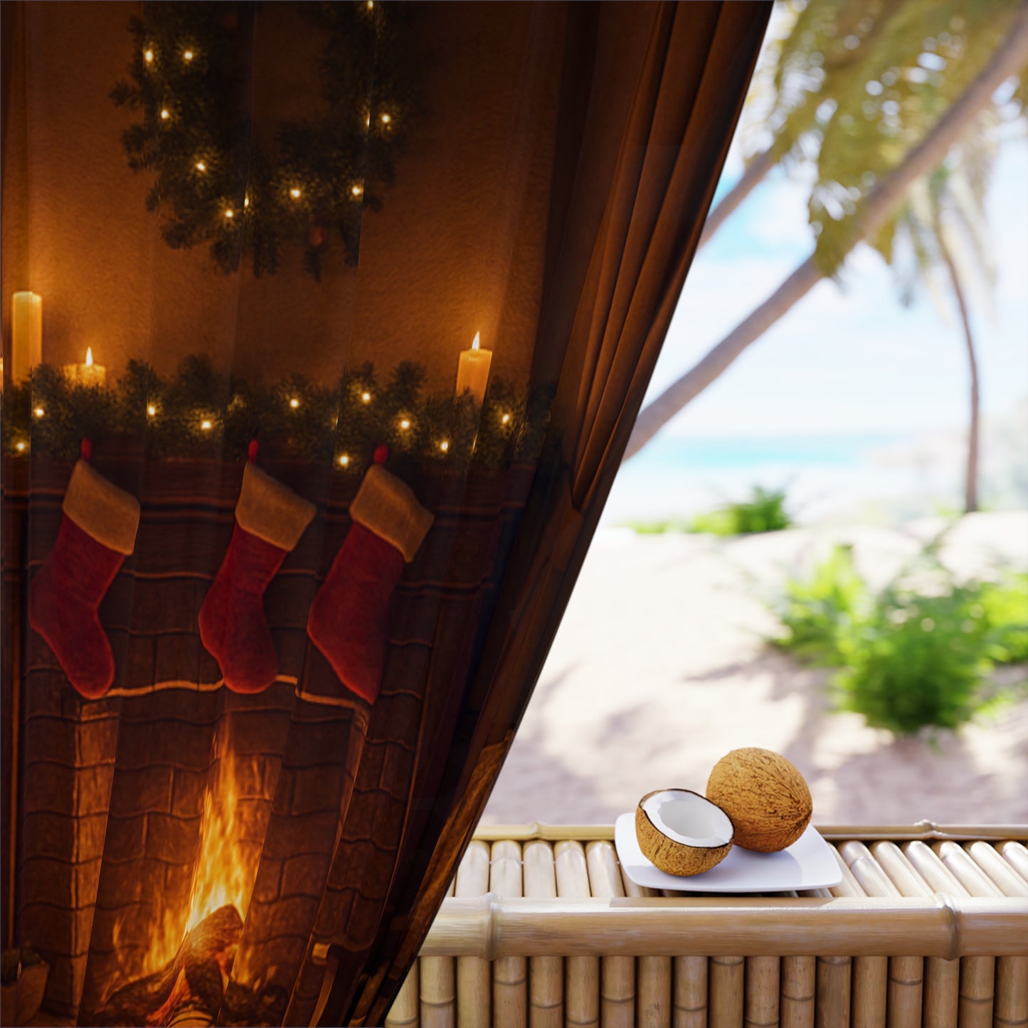 Cozy Winter Window Curtain