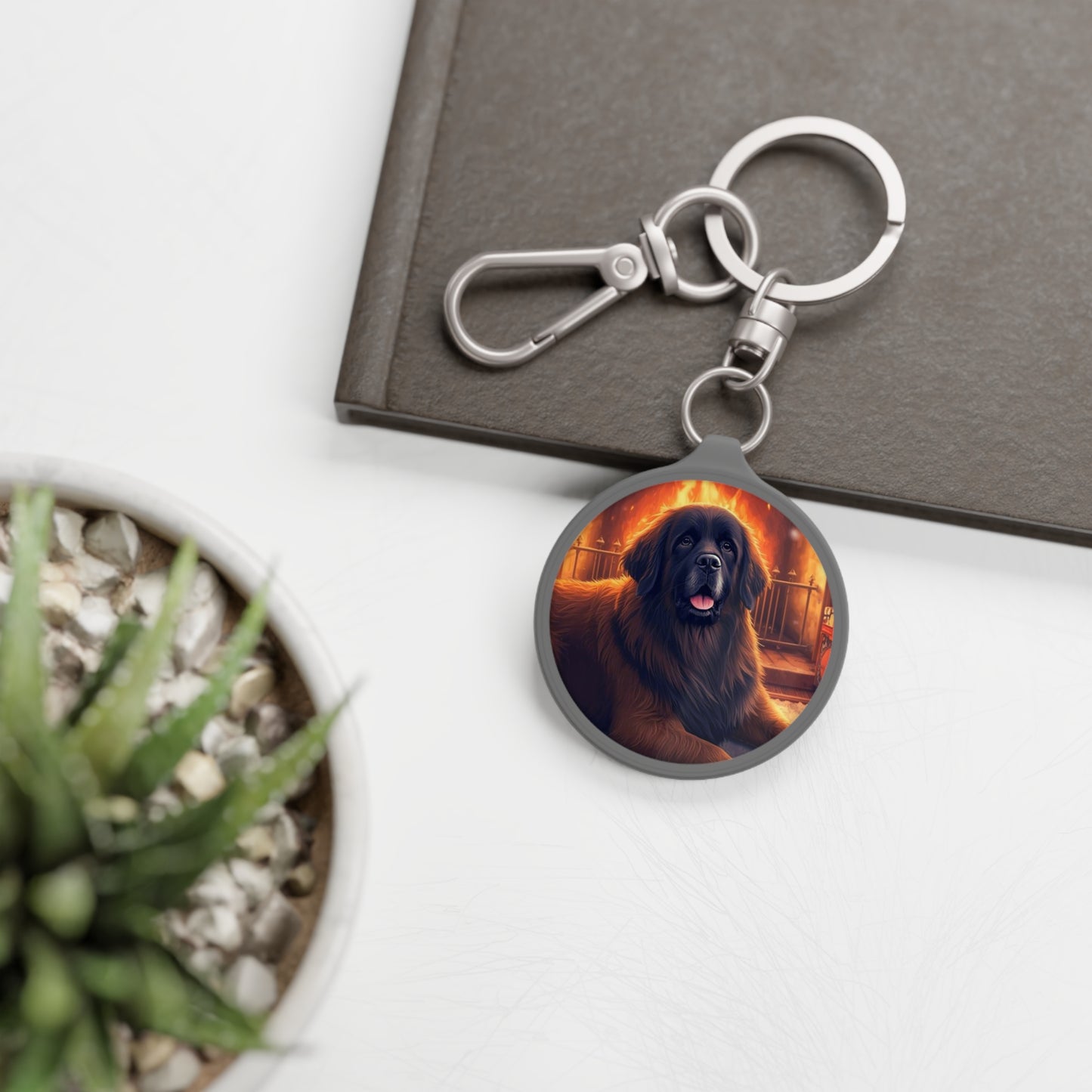 Personalized Dog Portrait Keyring Tag