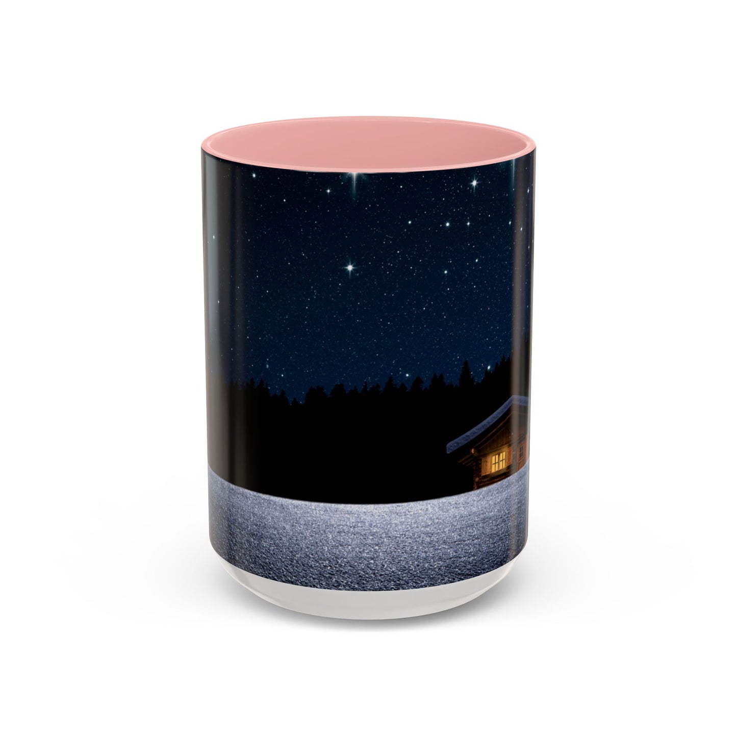 Starry Night Accent Coffee Mug - Cozy Holiday Vibe, Perfect Gift for Coffee Lovers, Winter Decor, Christmas Mug, Starry Nights