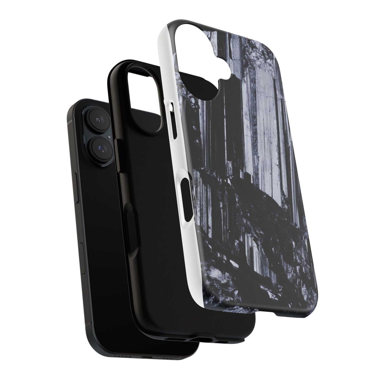 Black Crystal Phone Cases, Tough Phone Case, Protective Cover, Modern Design, Phone Accessory