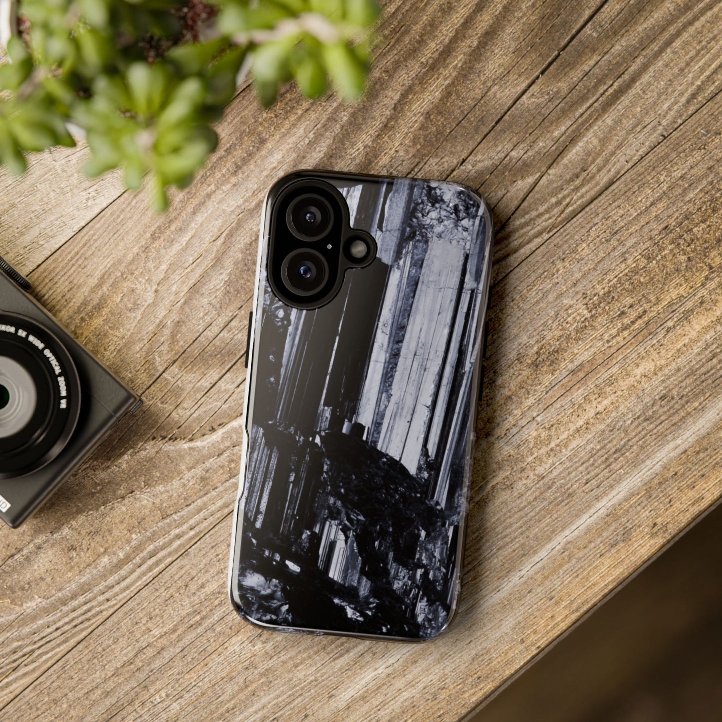 Black Crystal Phone Cases, Tough Phone Case, Protective Cover, Modern Design, Phone Accessory