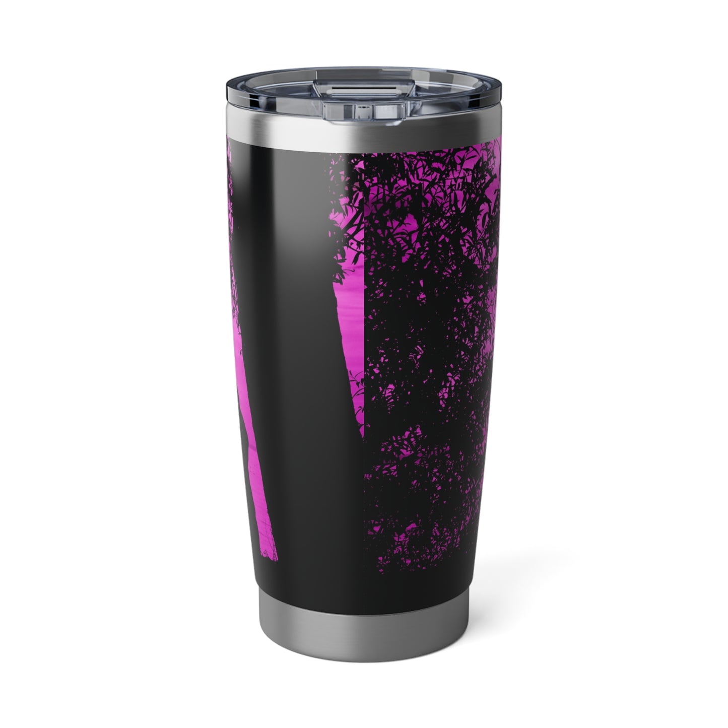 Vagabond Sunset Tumbler | Travel Mug, Summer Vibes, Outdoor Adventure, Gift for Explorers, Pink Silhouette