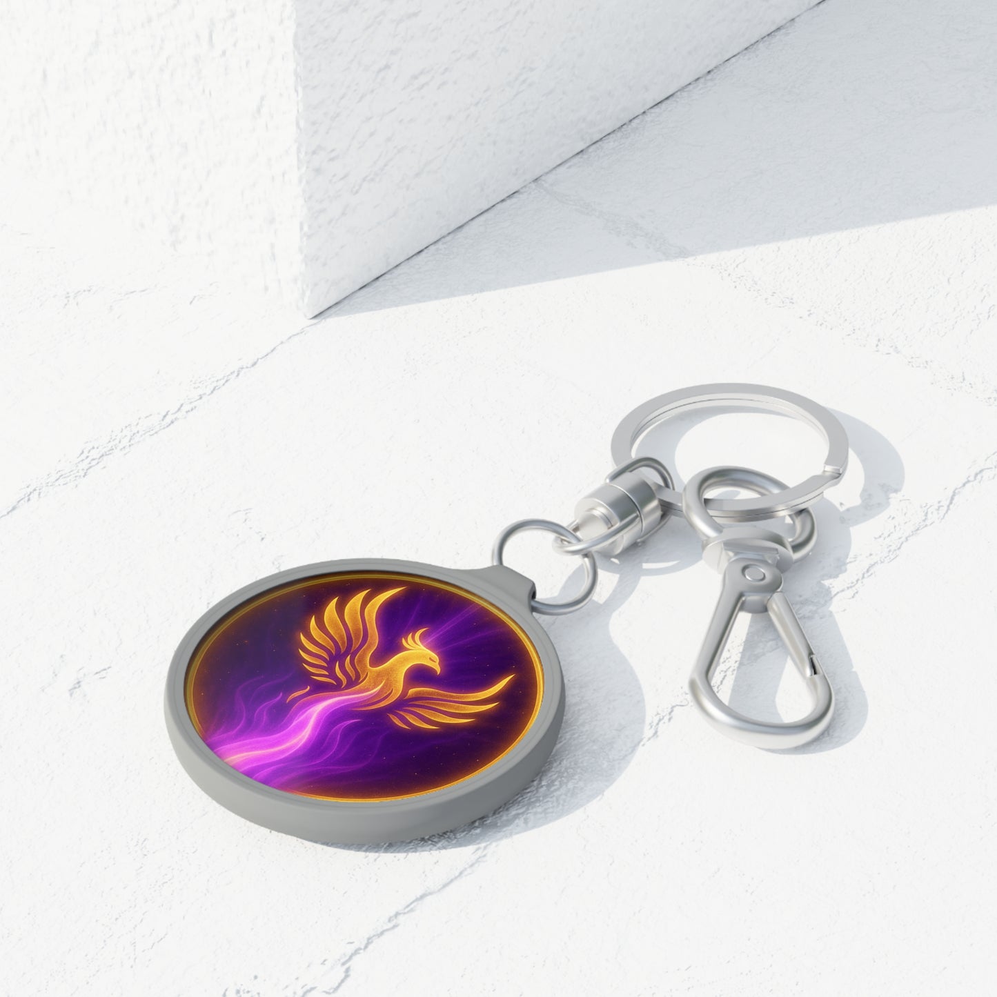 Phoenix Spirit Keyring Tag - Inspirational Jewelry for Everyday Use