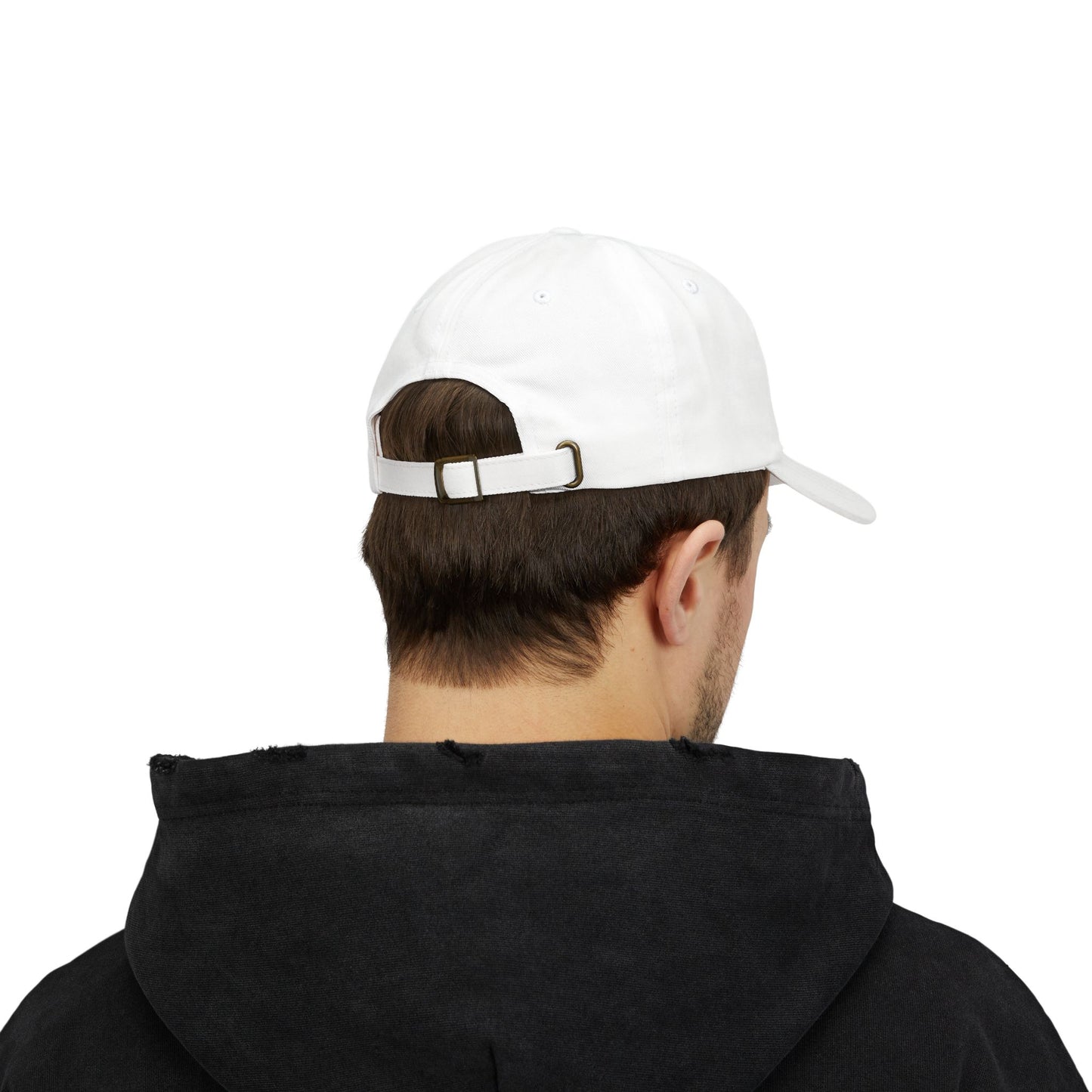 Elegant Script White Dad Cap - Stylish Casual Accessory
