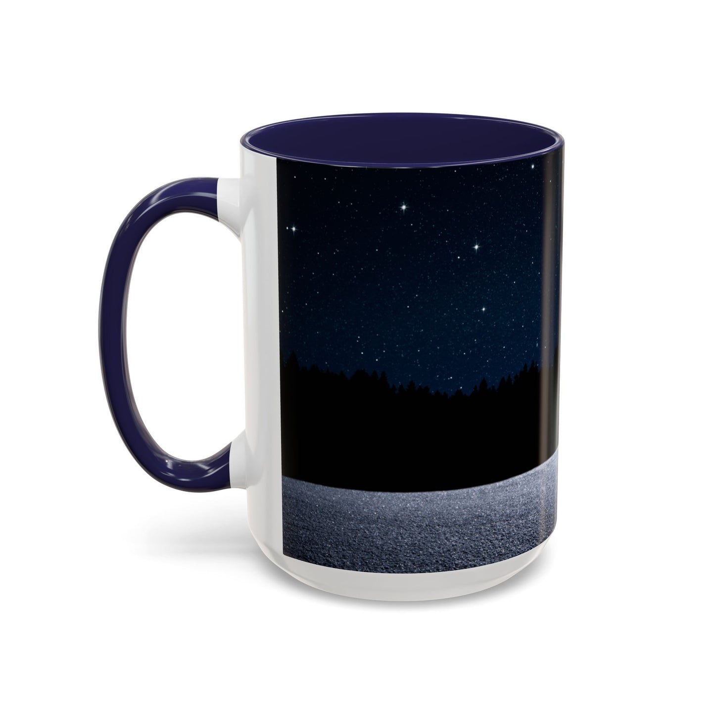Starry Night Accent Coffee Mug - Cozy Holiday Vibe, Perfect Gift for Coffee Lovers, Winter Decor, Christmas Mug, Starry Nights