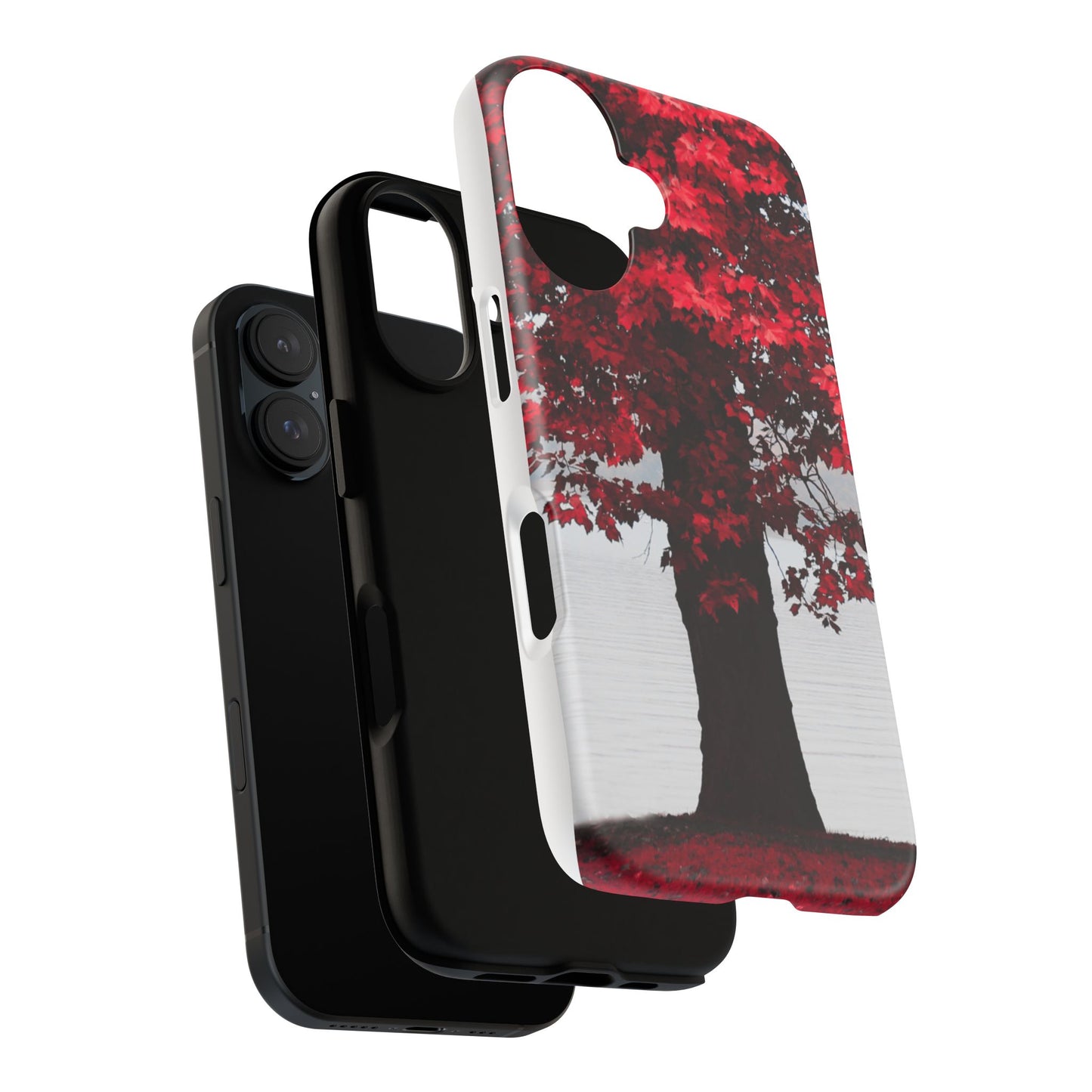 Red Maple Tree Phone Case, Tough Phone Cover, Fall Aesthetic, Nature Lover Gift, Unique Tech Accessory, Autumn Decor