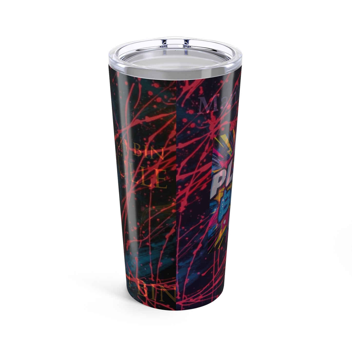20oz Colorful Pop Art Tumbler – "Prize Push" Graphic Stainless Travel Cup