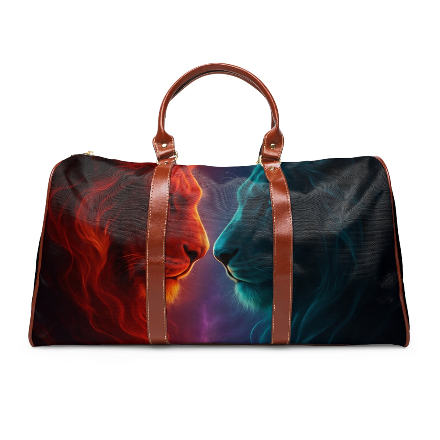 Vibrant Waterproof Travel Bag with Lion Design