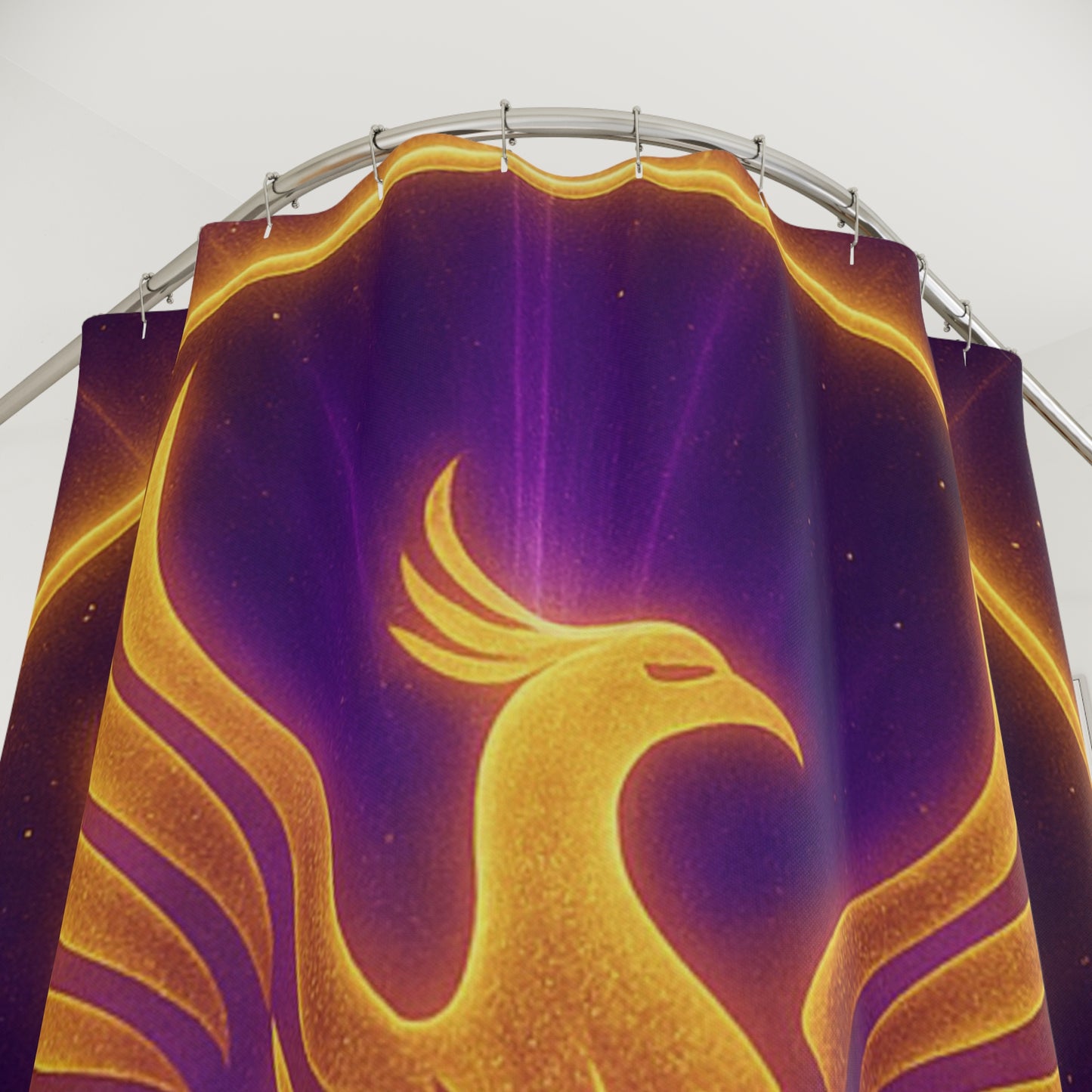 Phoenix Flame Shower Curtain, Boho Home Decor, Bathroom Accessories, Unique Gift for Her, Mythical Design Inspiration
