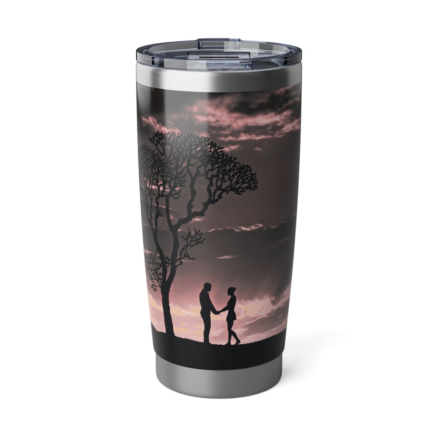 Romantic Sunset Tumbler | 20oz Adventure Mug, Travel Thermos, Perfect for Couples, Anniversary Gift, Outdoor Picnic
