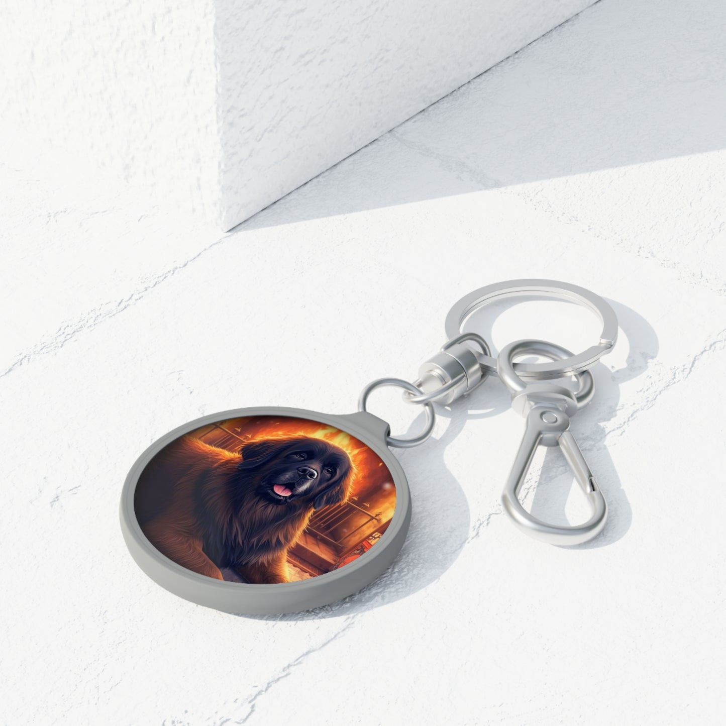 Personalized Dog Portrait Keyring Tag