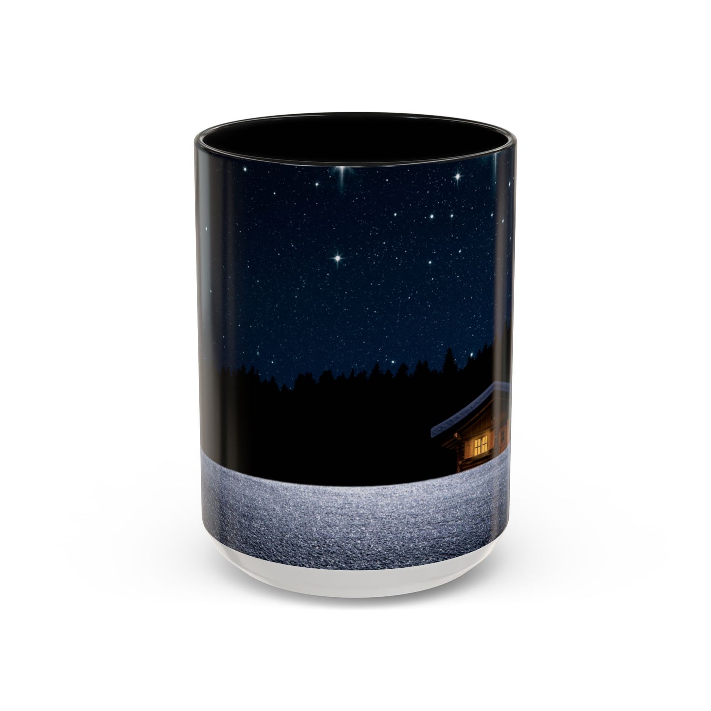 Starry Night Accent Coffee Mug - Cozy Holiday Vibe, Perfect Gift for Coffee Lovers, Winter Decor, Christmas Mug, Starry Nights