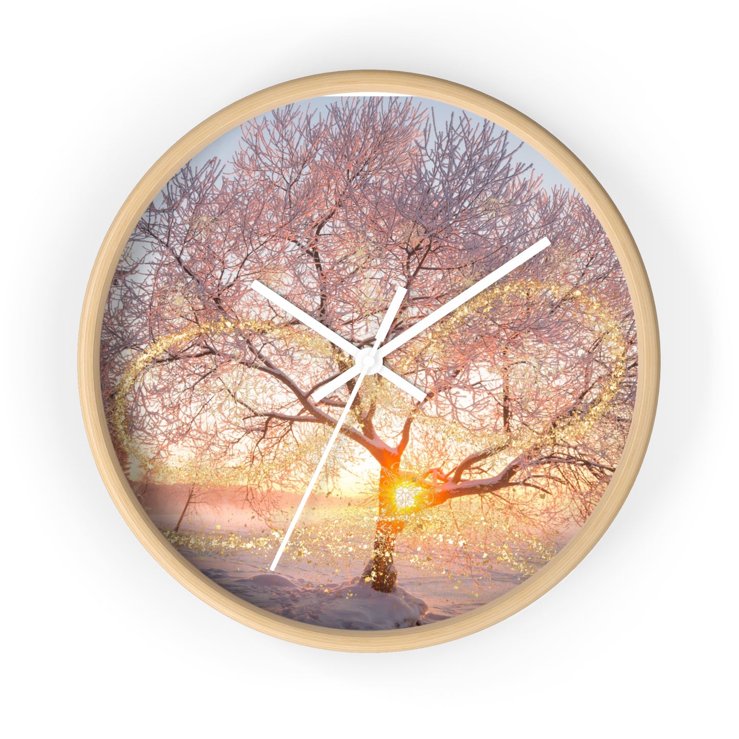 Serene Sunset Wall Clock, Home Decor, Gift for Nature Lovers, Cozy Atmosphere, Rustic Style, Office Wall Art, Holiday Decoration