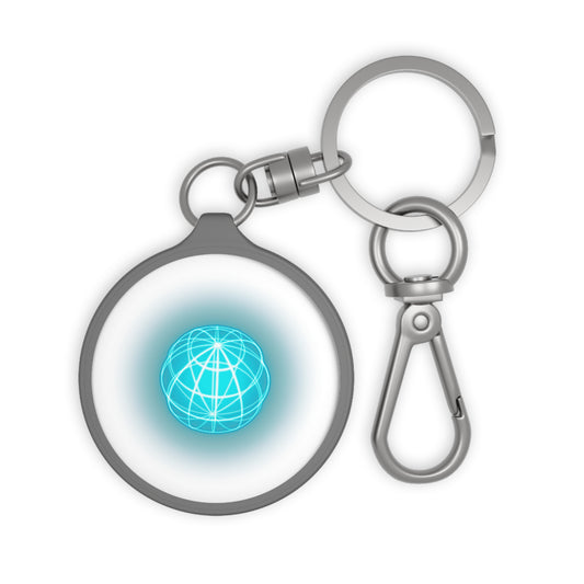 Customizable Keyring Tag with Globe Design - Perfect Gift for Travelers