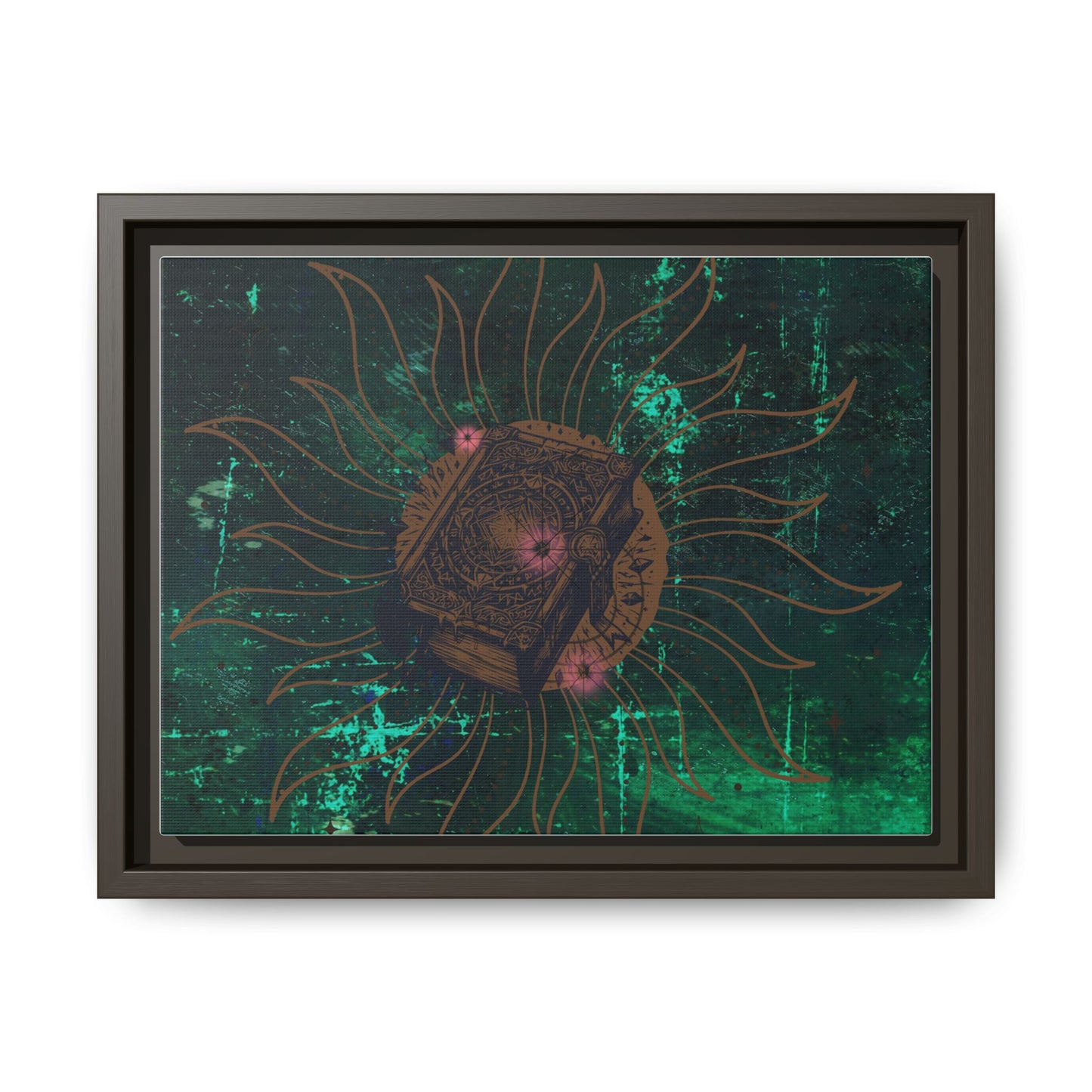 Framed Matte Canvas Art - Bohemian Sun Design, Vibrant Home Decor, Wall Art for Living Room, Unique Gift for Art Lovers