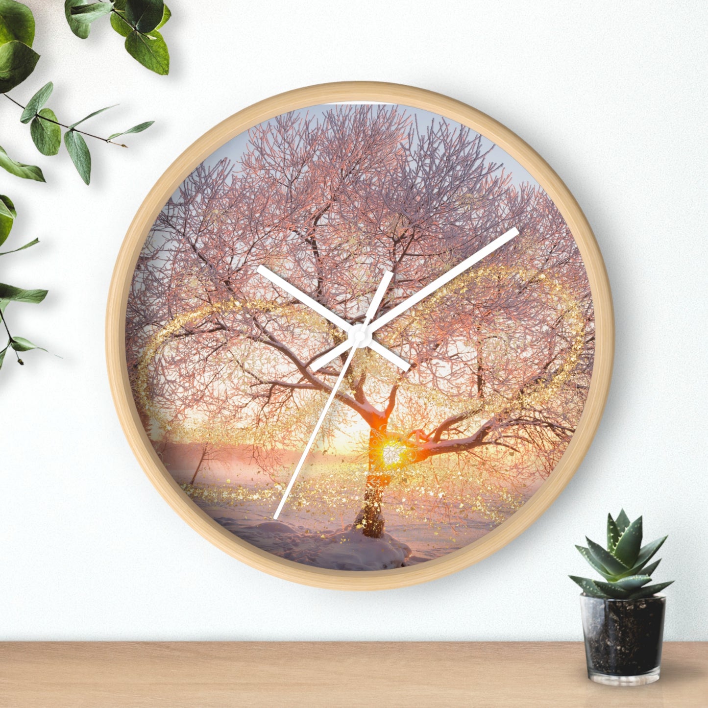 Serene Sunset Wall Clock, Home Decor, Gift for Nature Lovers, Cozy Atmosphere, Rustic Style, Office Wall Art, Holiday Decoration