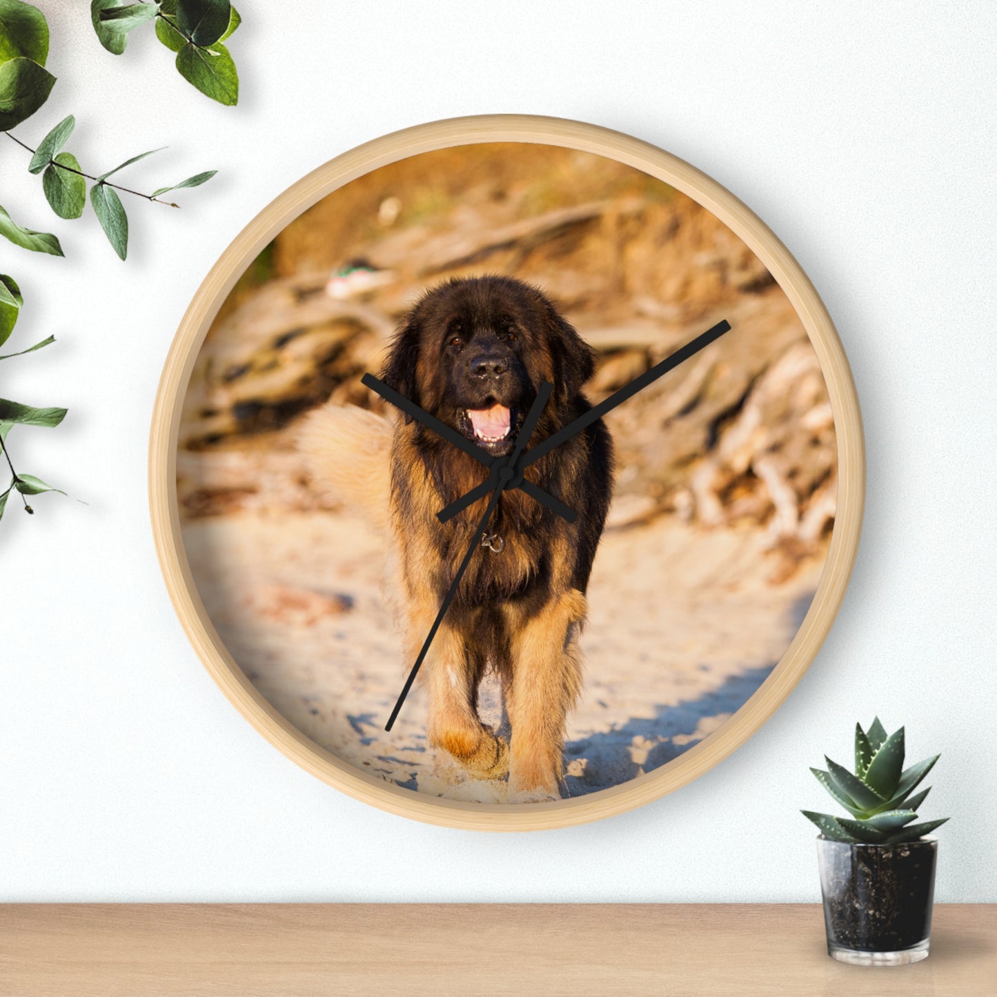 Dog Lover's Wall Clock, Pet-Themed Home Decor, Unique Gift for Dog Owners, Animal Wall Art, Rustic Clock Design