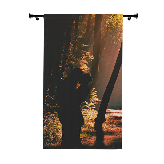 Romantic Forest Print Curtains, Window Drapes for Living Room, Bedroom, Home Decor, Nature-Themed Gift, Wedding Decor