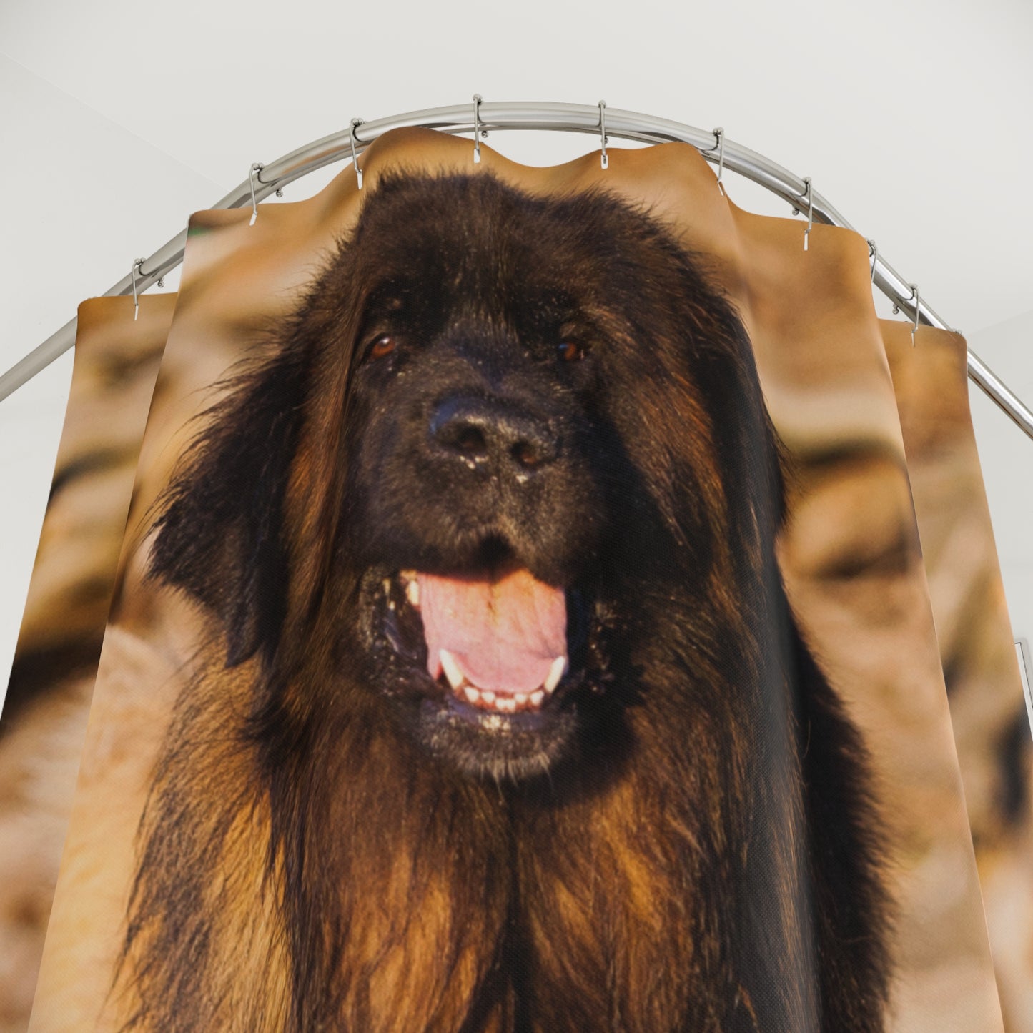 Leonberger Shower Curtain, Dog Lovers Bathroom Decor, Pet-Themed Wall Art, Unique Gift for Dog Owners, Home Accessories