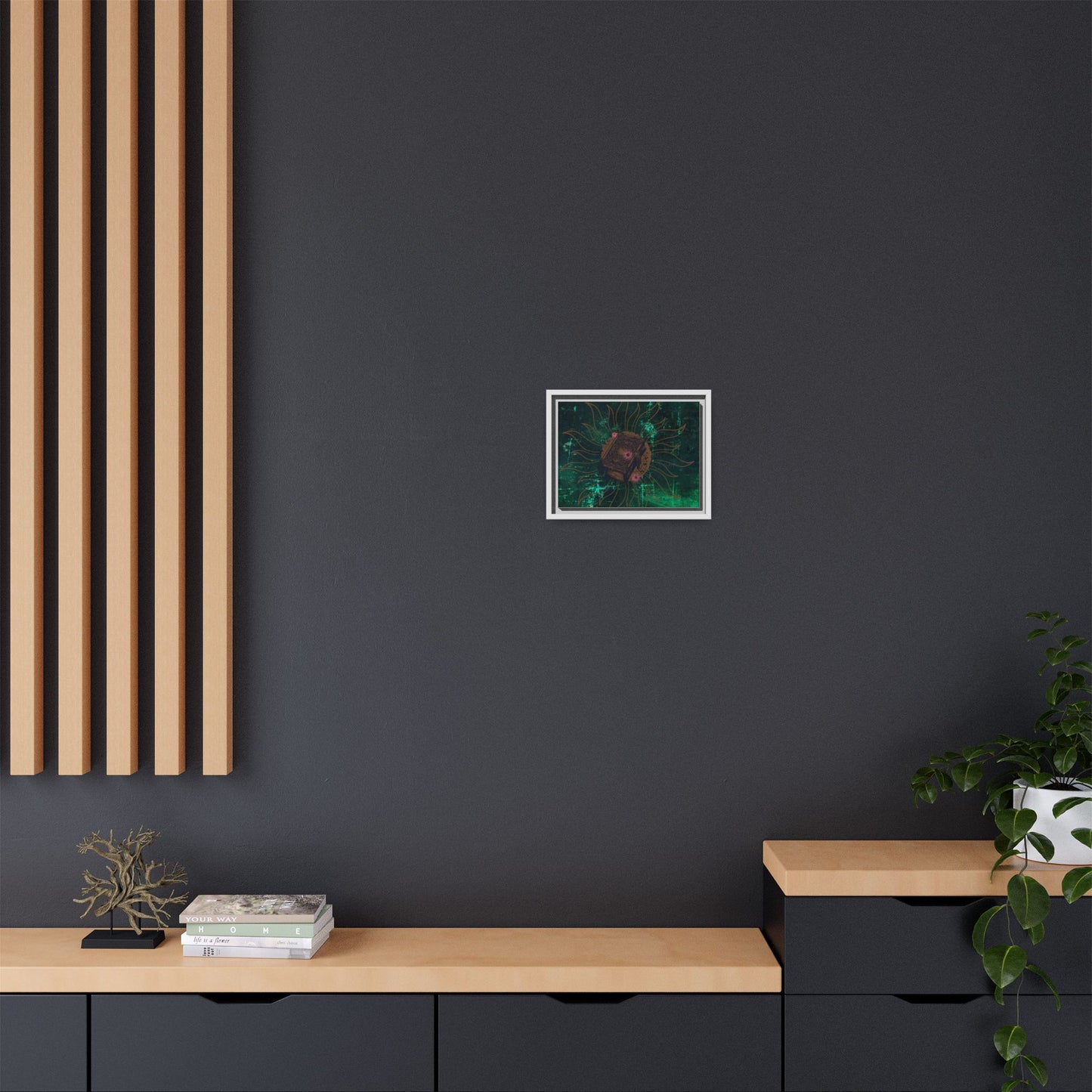 Framed Matte Canvas Art - Bohemian Sun Design, Vibrant Home Decor, Wall Art for Living Room, Unique Gift for Art Lovers