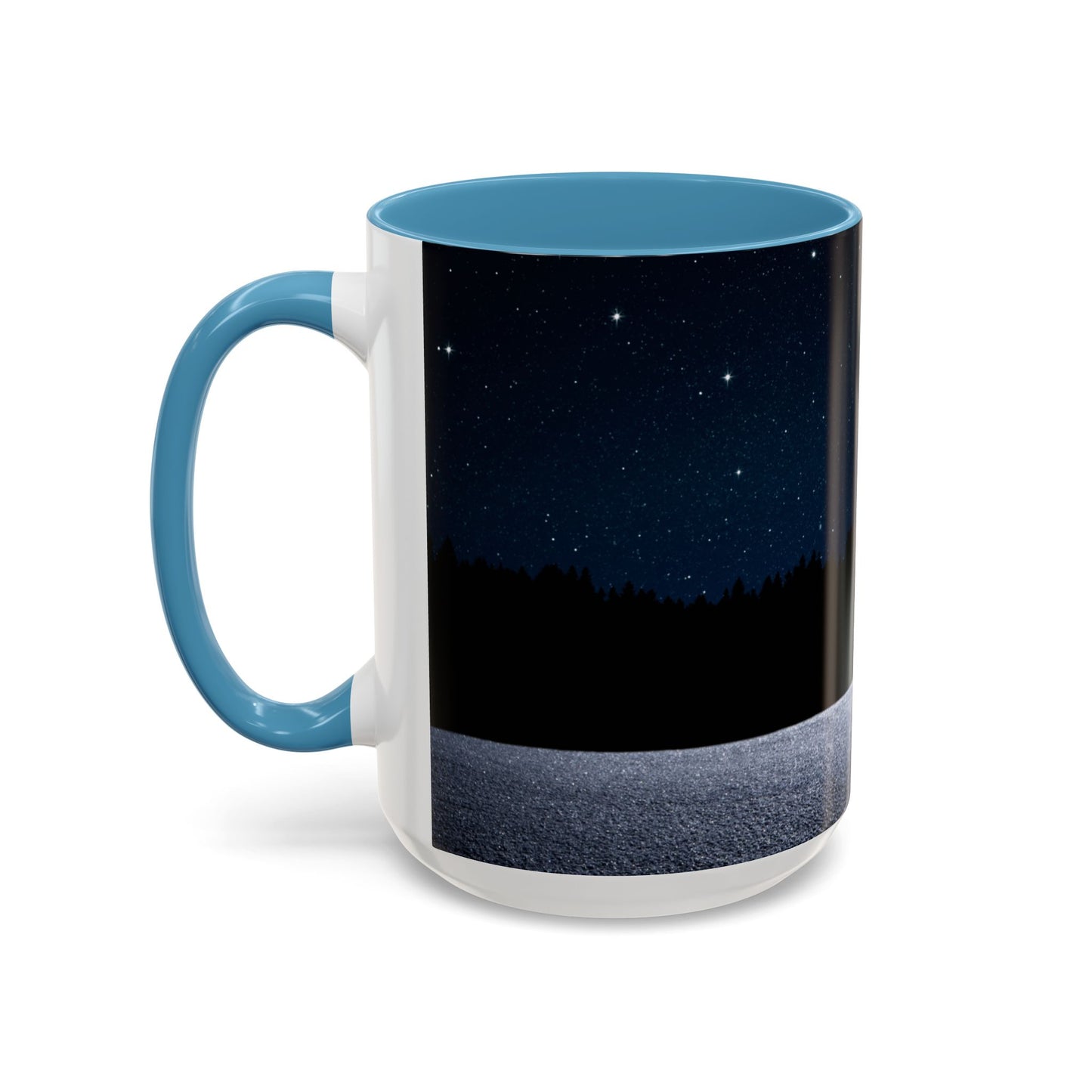 Starry Night Accent Coffee Mug - Cozy Holiday Vibe, Perfect Gift for Coffee Lovers, Winter Decor, Christmas Mug, Starry Nights