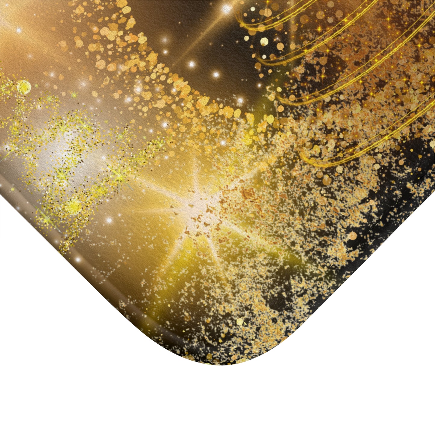 Christmas Sparkle Bath Mat | Holiday Decor, Festive Home, Bath Accessories, Winter Wonderland, Gold & Glittery