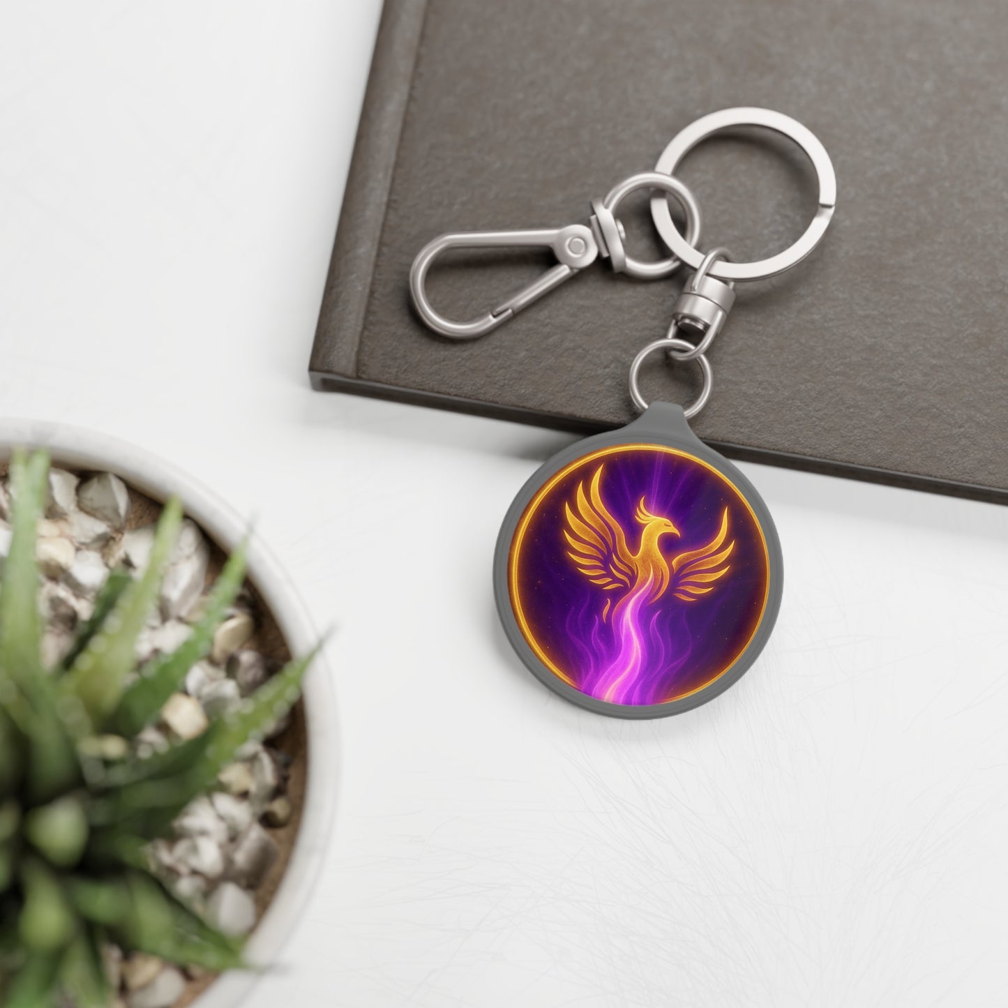 Phoenix Spirit Keyring Tag - Inspirational Jewelry for Everyday Use