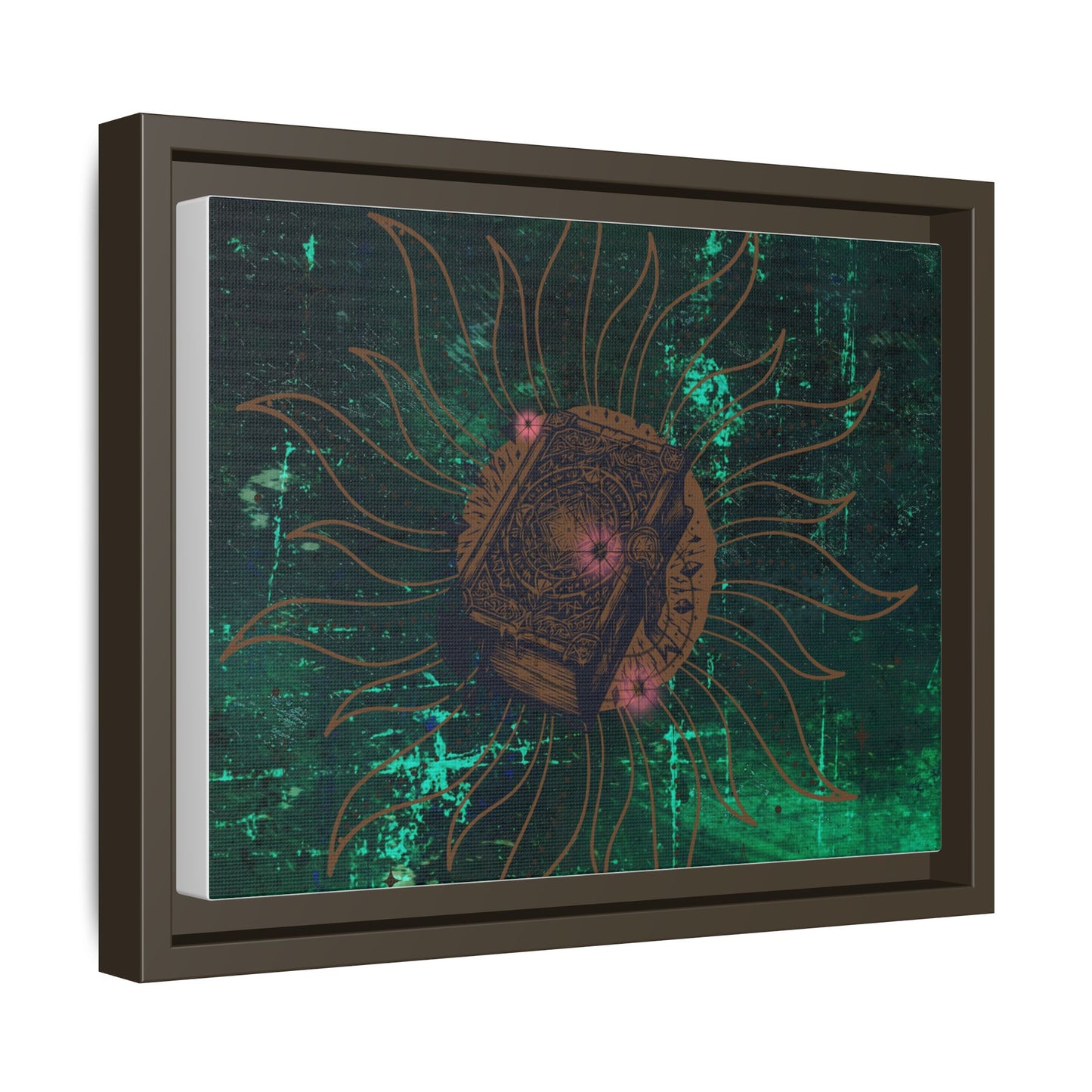 Framed Matte Canvas Art - Bohemian Sun Design, Vibrant Home Decor, Wall Art for Living Room, Unique Gift for Art Lovers