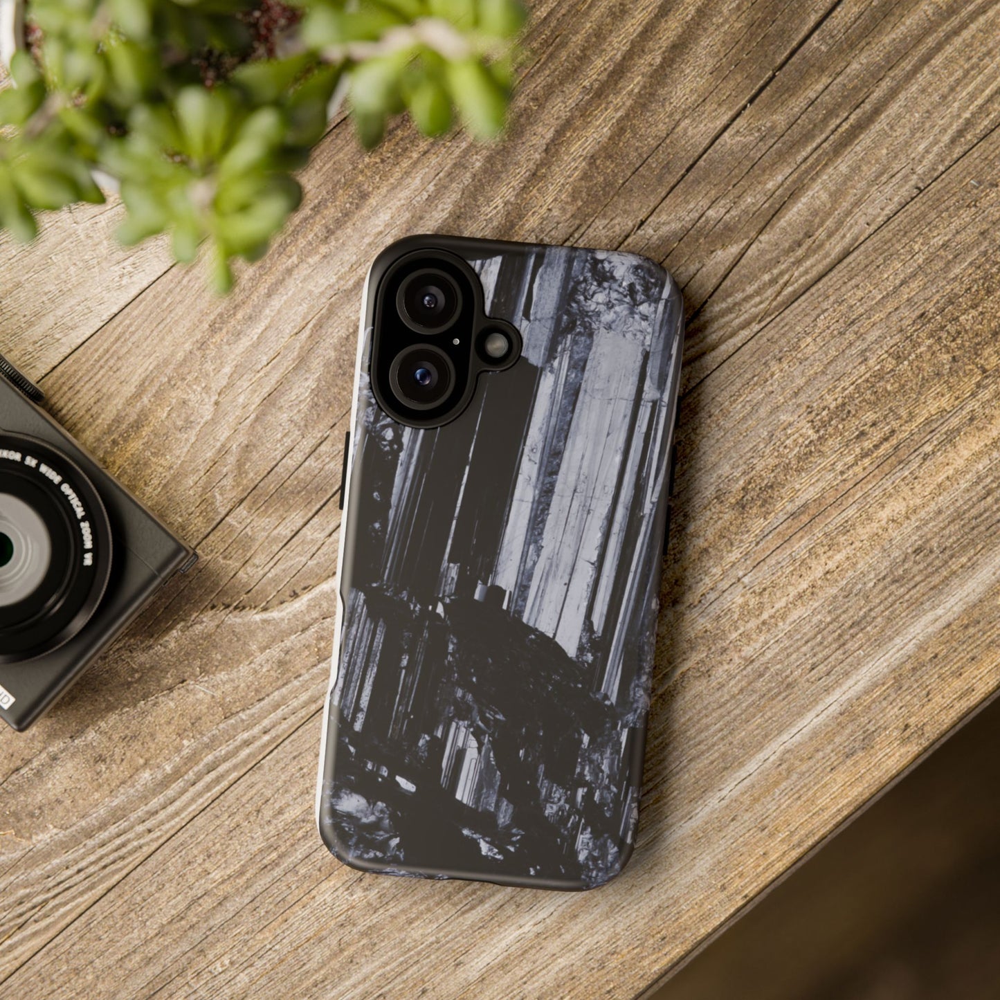 Black Crystal Phone Cases, Tough Phone Case, Protective Cover, Modern Design, Phone Accessory