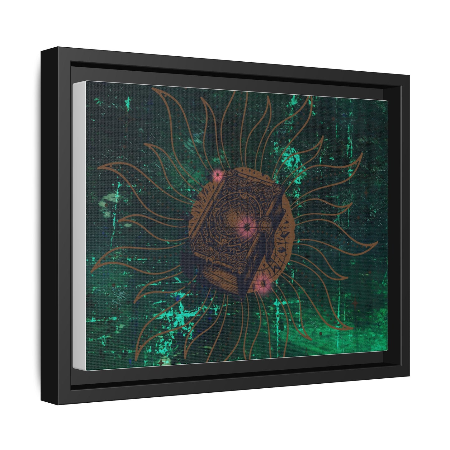 Framed Matte Canvas Art - Bohemian Sun Design, Vibrant Home Decor, Wall Art for Living Room, Unique Gift for Art Lovers