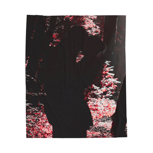 Romantic Velveteen Plush Blanket, Cozy Gift, Bedroom Decor, Anniversary Present, Soft Throw, Couples Blanket