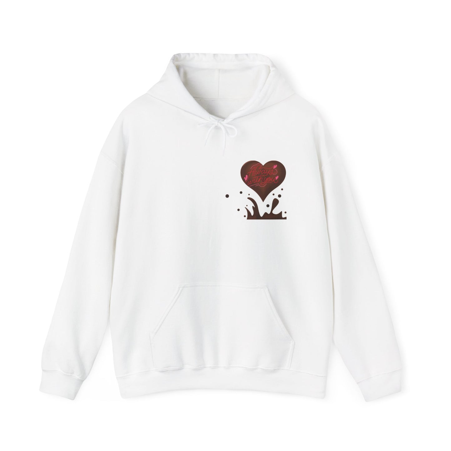 Heart Splash Hooded Sweatshirt, Valentine's Day Gift, Casual Wear, Cozy Hoodie, Gift for Him/Her, Love Apparel