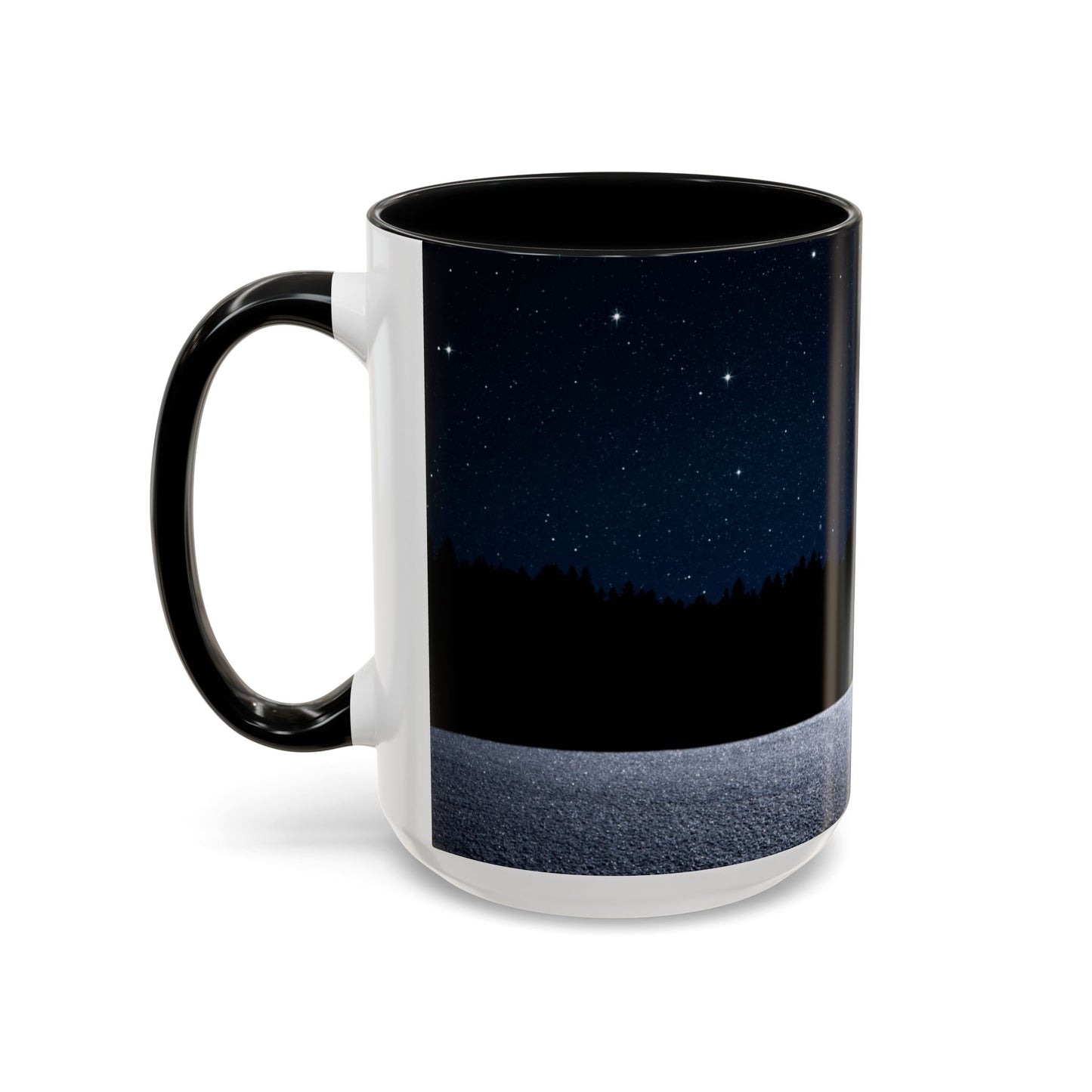 Starry Night Accent Coffee Mug - Cozy Holiday Vibe, Perfect Gift for Coffee Lovers, Winter Decor, Christmas Mug, Starry Nights