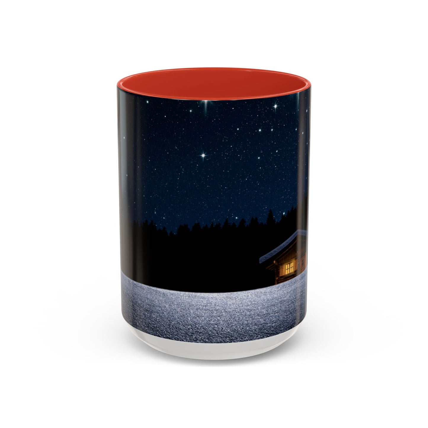 Starry Night Accent Coffee Mug - Cozy Holiday Vibe, Perfect Gift for Coffee Lovers, Winter Decor, Christmas Mug, Starry Nights