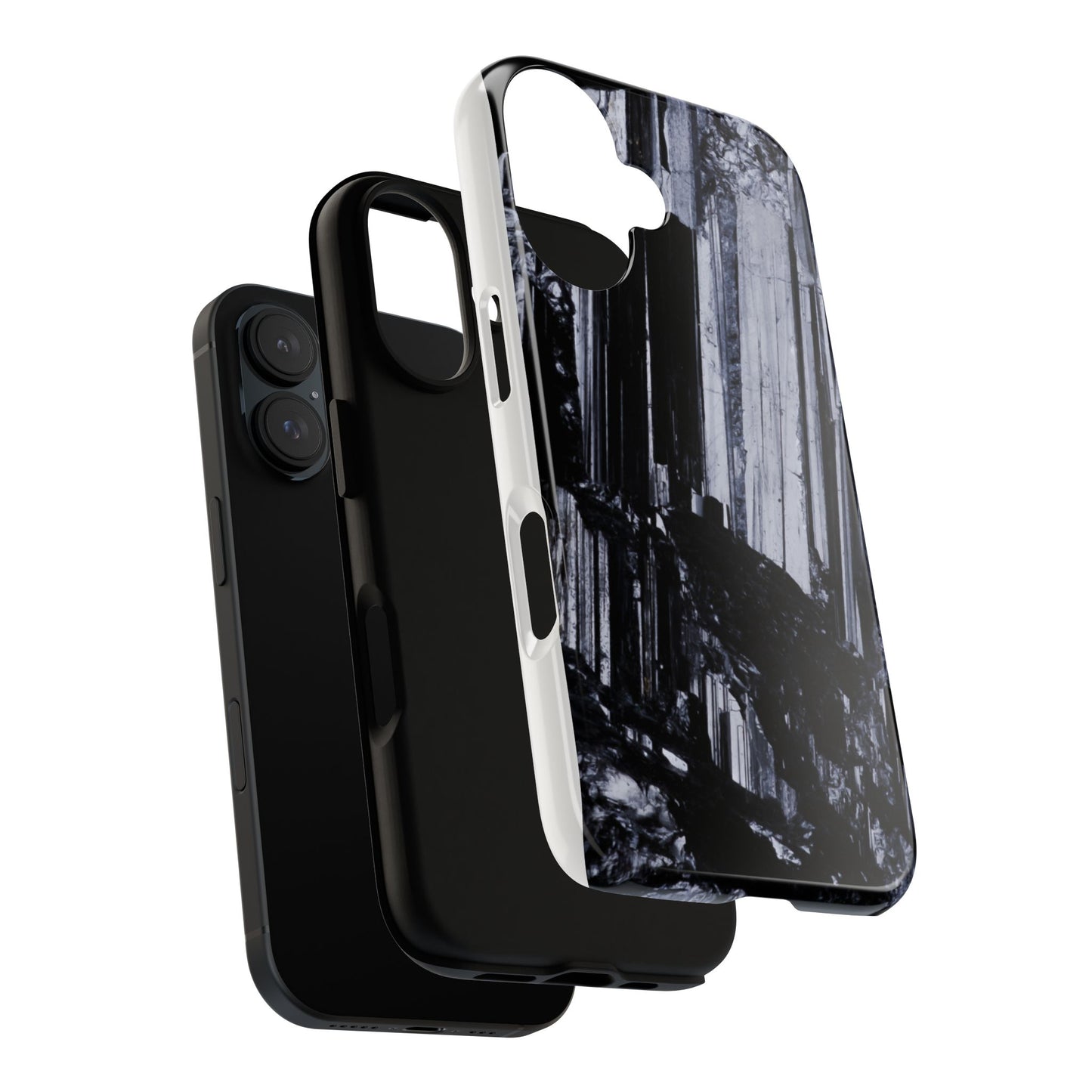 Black Crystal Phone Cases, Tough Phone Case, Protective Cover, Modern Design, Phone Accessory