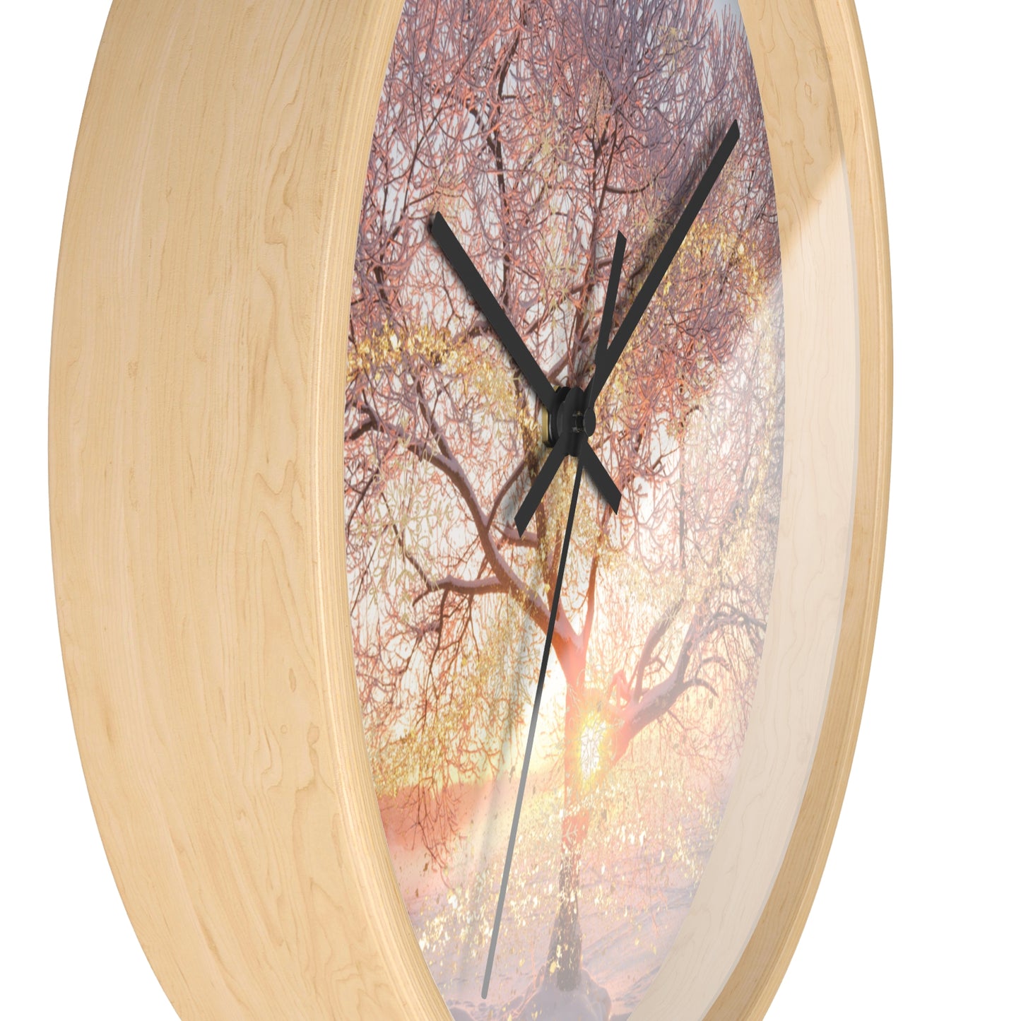 Serene Sunset Wall Clock, Home Decor, Gift for Nature Lovers, Cozy Atmosphere, Rustic Style, Office Wall Art, Holiday Decoration