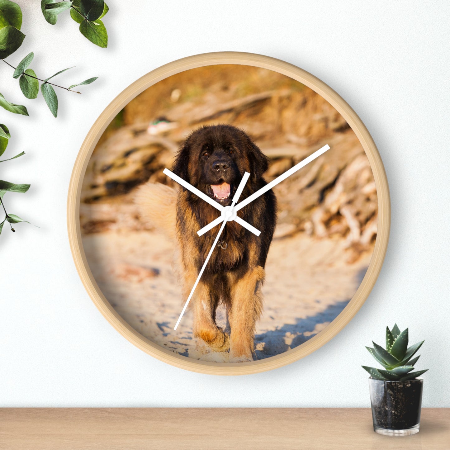 Dog Lover's Wall Clock, Pet-Themed Home Decor, Unique Gift for Dog Owners, Animal Wall Art, Rustic Clock Design