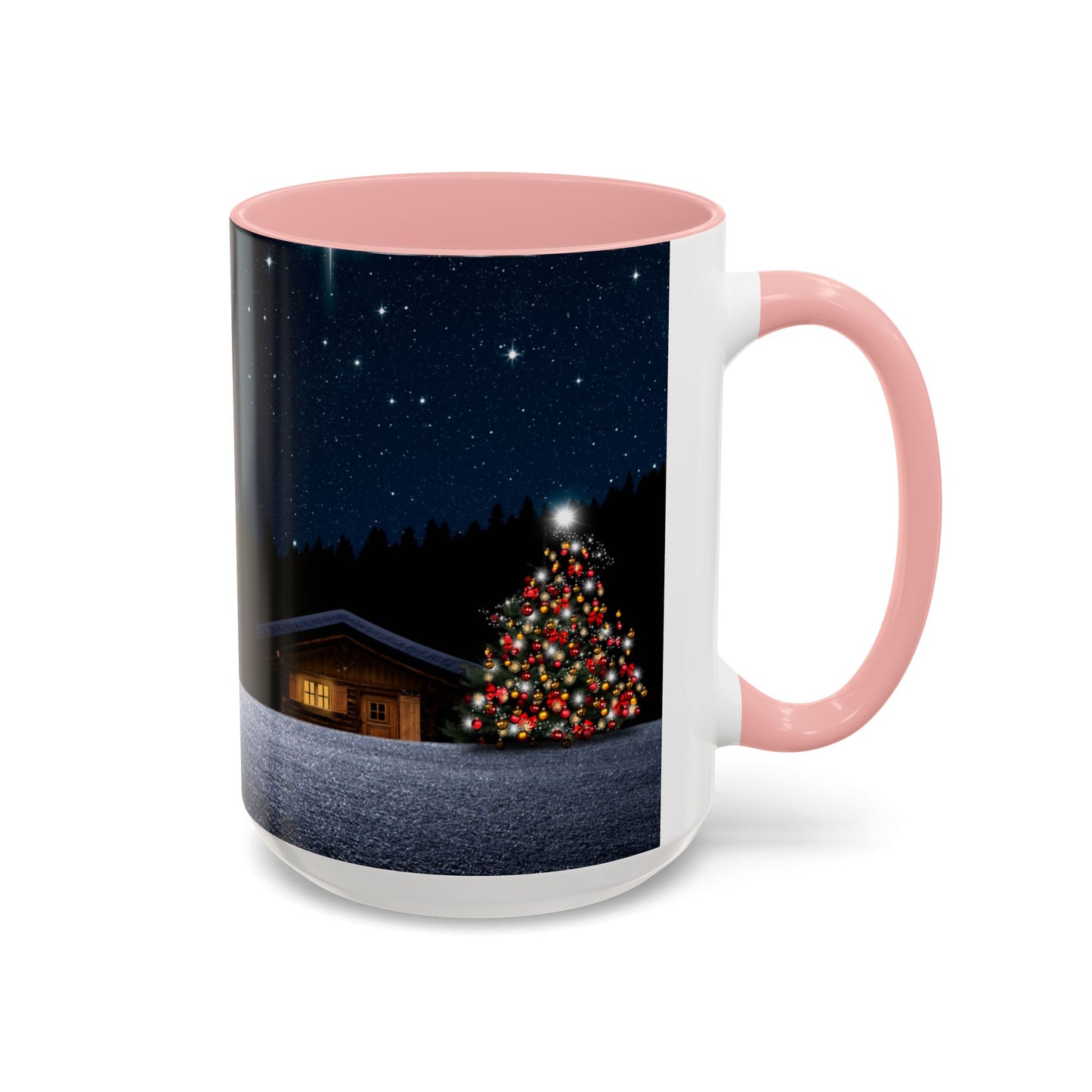 Starry Night Accent Coffee Mug - Cozy Holiday Vibe, Perfect Gift for Coffee Lovers, Winter Decor, Christmas Mug, Starry Nights