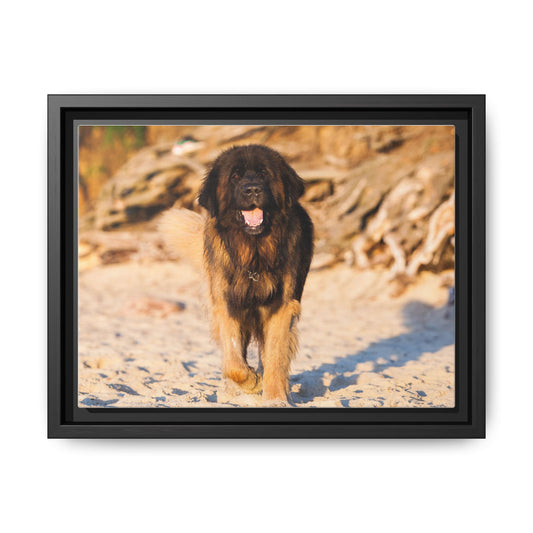 Framed Dog Canvas Art, Colorful Pet Wall Decor for Animal Lovers, Home Decor, Gift for Dog Owners, Living Room Art