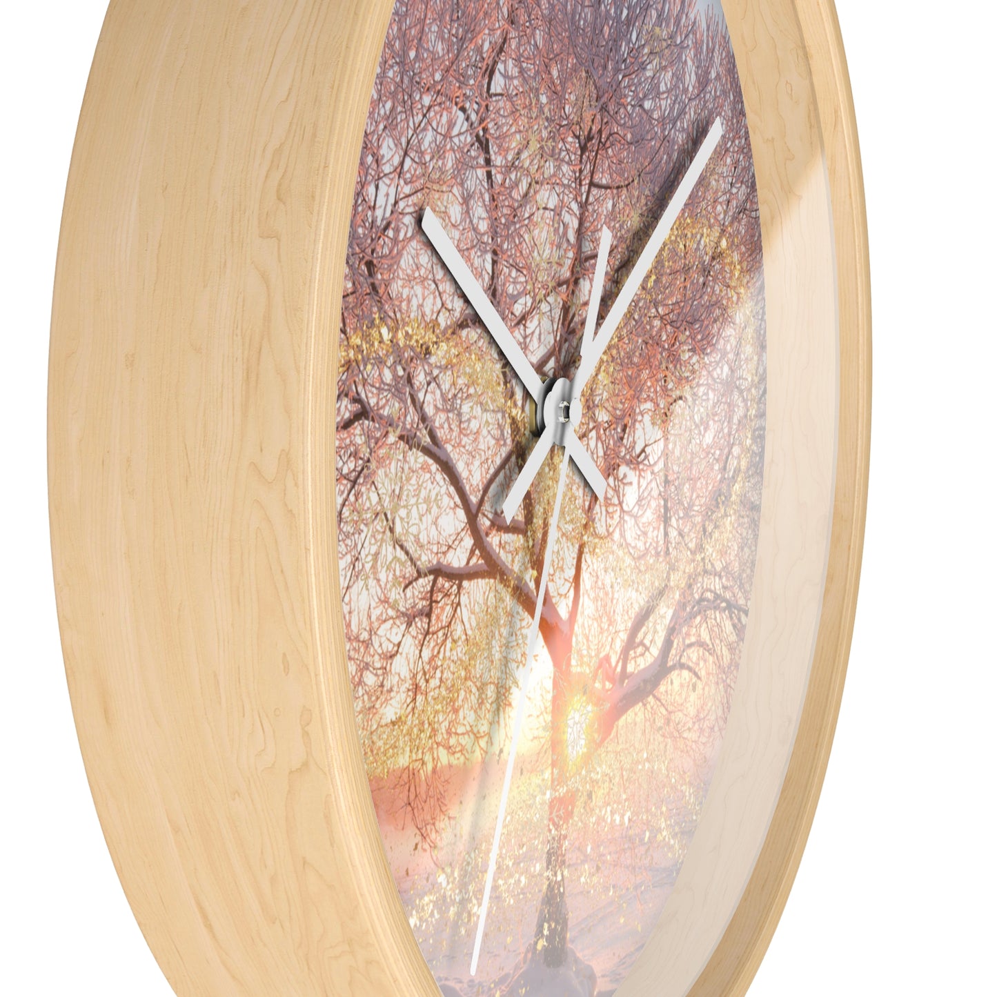 Serene Sunset Wall Clock, Home Decor, Gift for Nature Lovers, Cozy Atmosphere, Rustic Style, Office Wall Art, Holiday Decoration