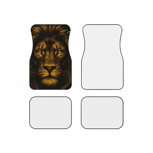 Lion Face Car Mats - Set of 4 Premium Auto Accessories