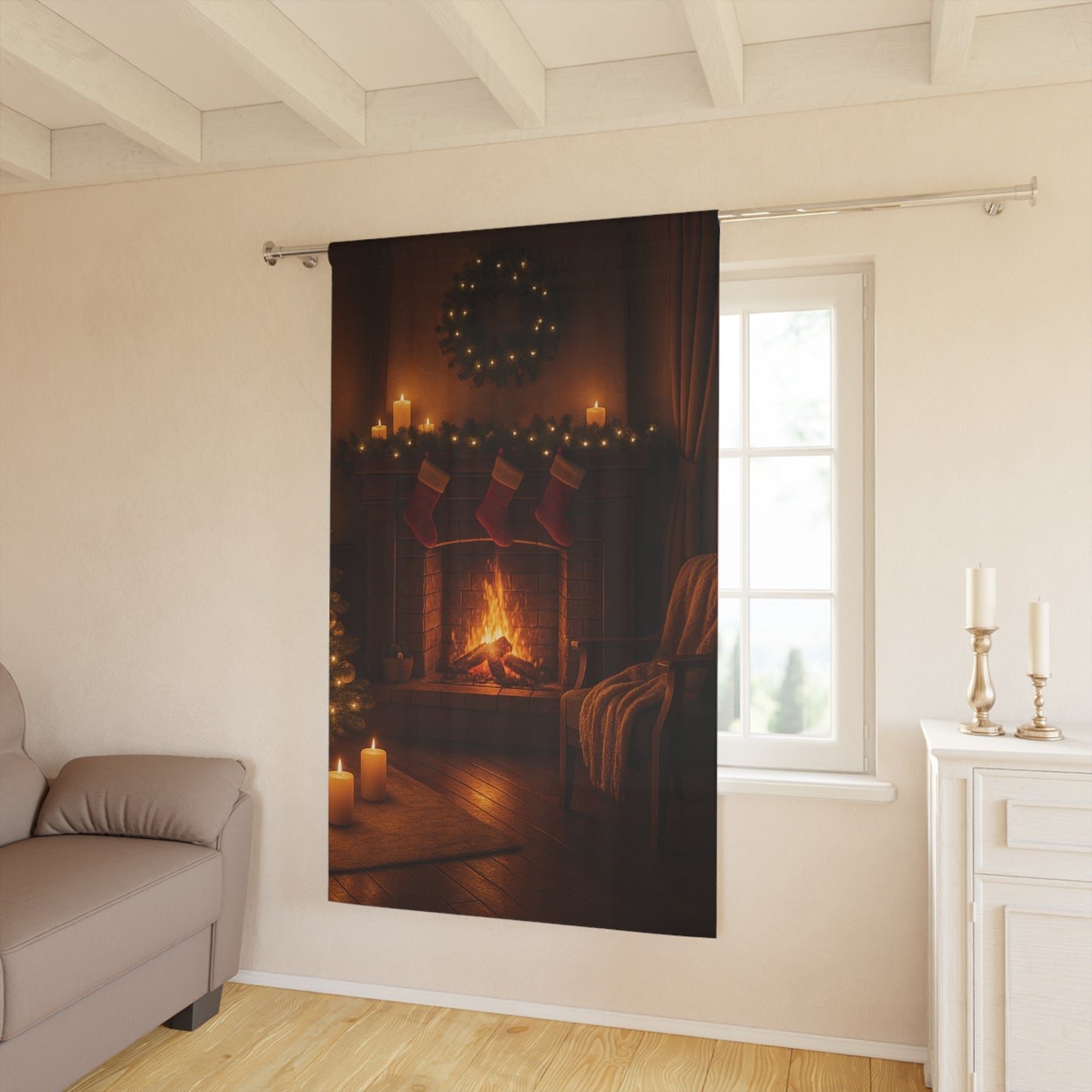 Cozy Winter Window Curtain