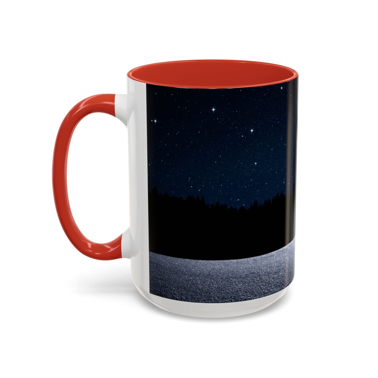 Starry Night Accent Coffee Mug - Cozy Holiday Vibe, Perfect Gift for Coffee Lovers, Winter Decor, Christmas Mug, Starry Nights