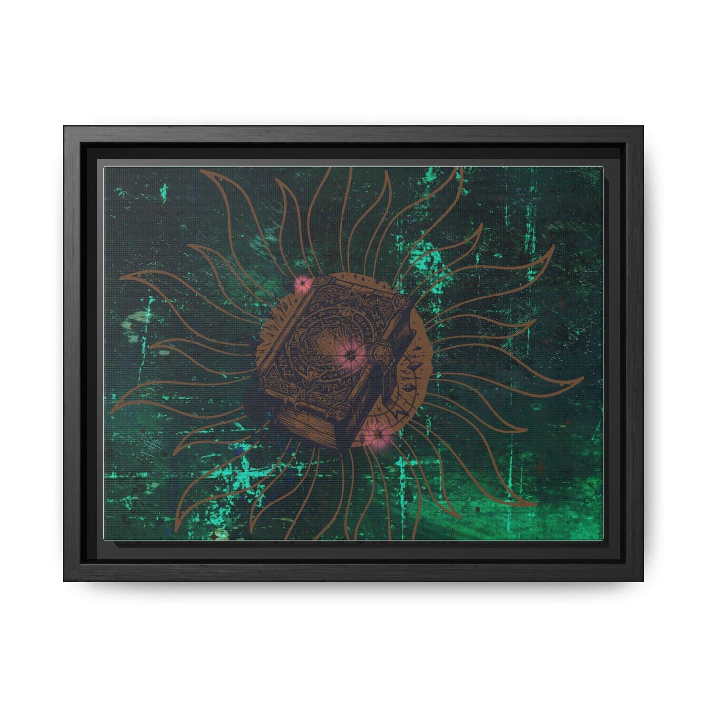 Framed Matte Canvas Art - Bohemian Sun Design, Vibrant Home Decor, Wall Art for Living Room, Unique Gift for Art Lovers