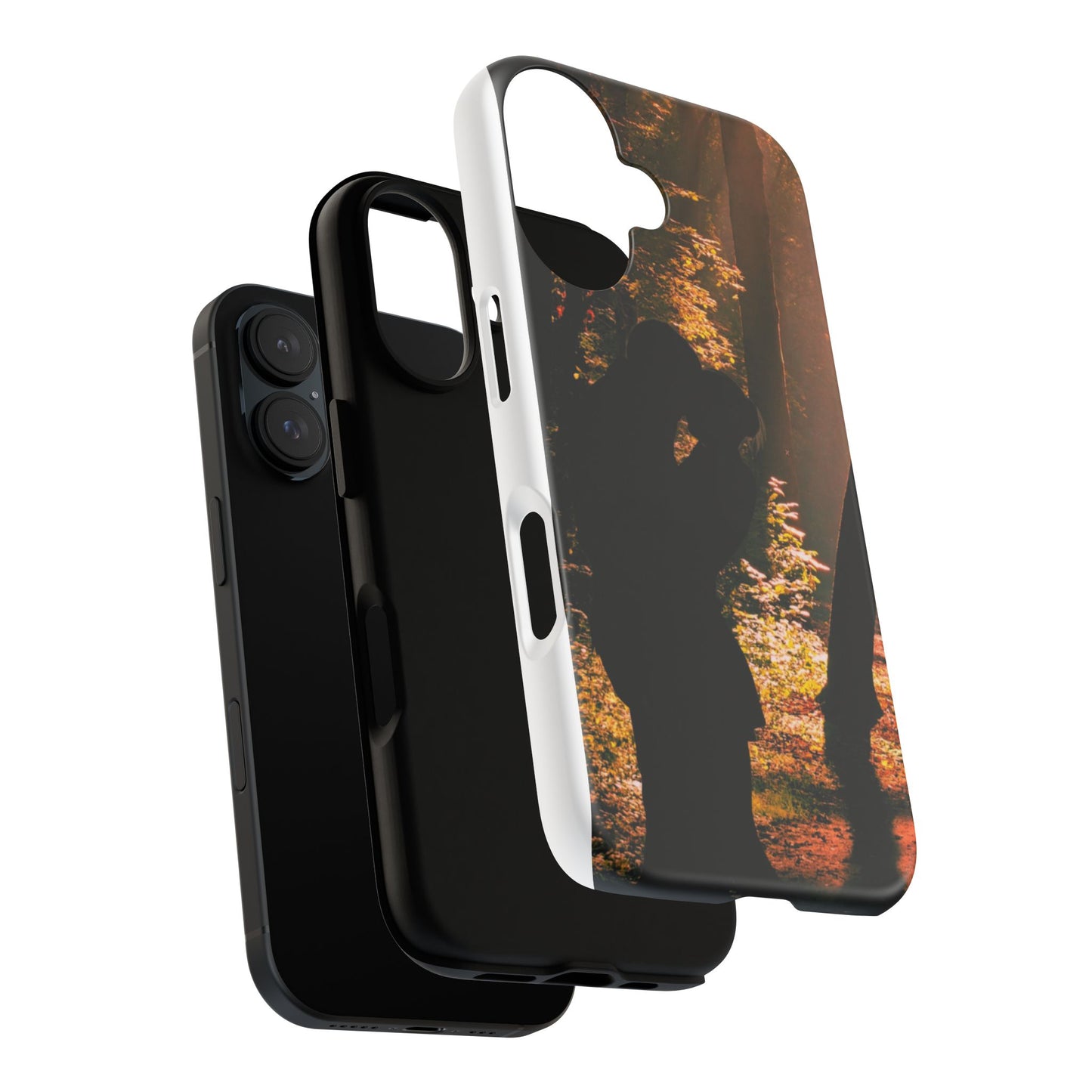 Silhouette Love Phone Case - Tough Cases for Couples, Gift for Anniversary, Unique Phone Cover, Romantic Tech Accessory, Compatible [...]
