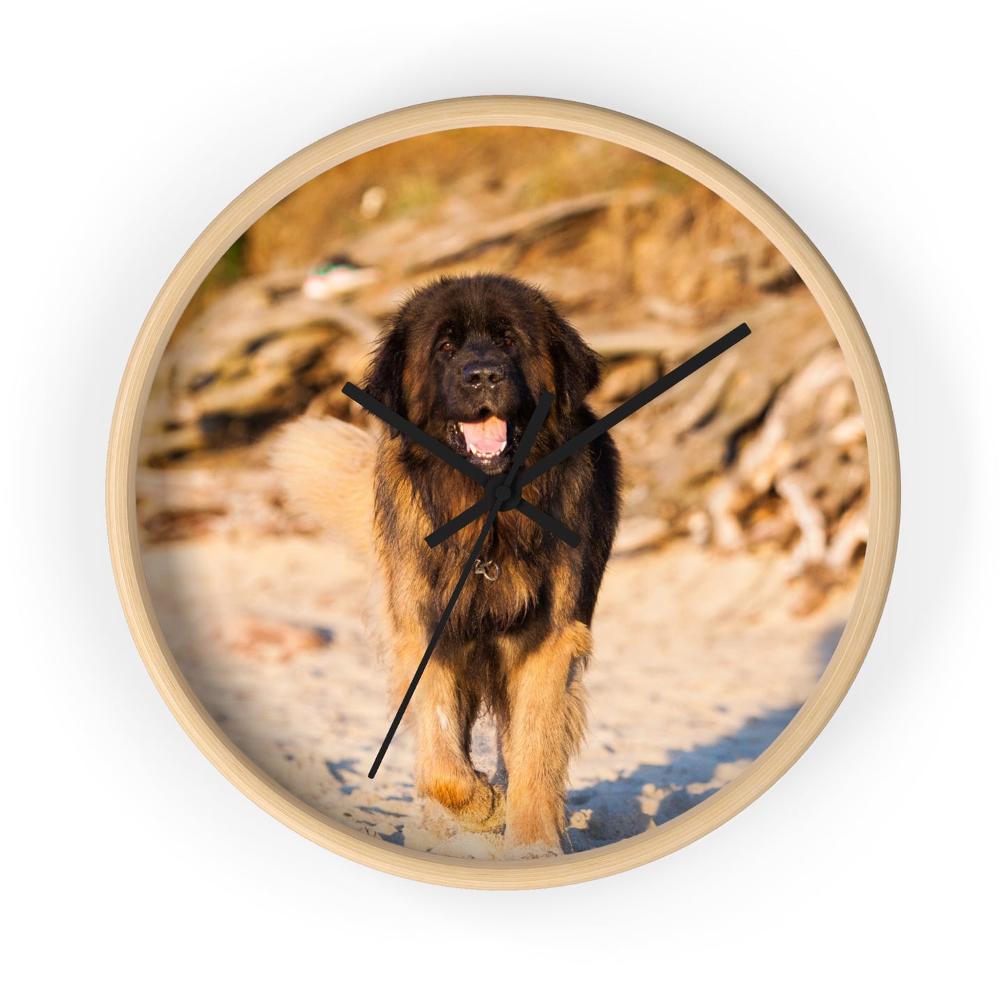 Dog Lover's Wall Clock, Pet-Themed Home Decor, Unique Gift for Dog Owners, Animal Wall Art, Rustic Clock Design