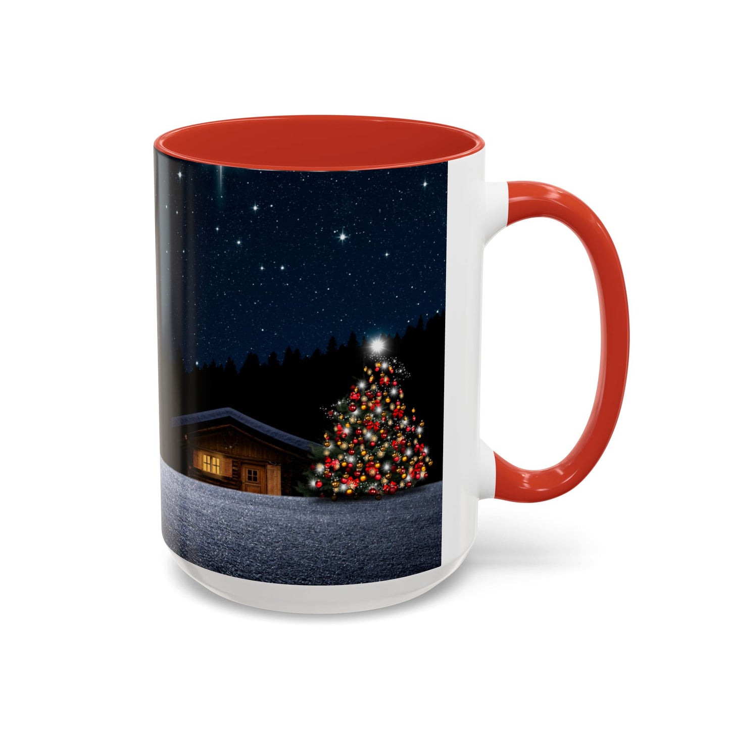 Starry Night Accent Coffee Mug - Cozy Holiday Vibe, Perfect Gift for Coffee Lovers, Winter Decor, Christmas Mug, Starry Nights
