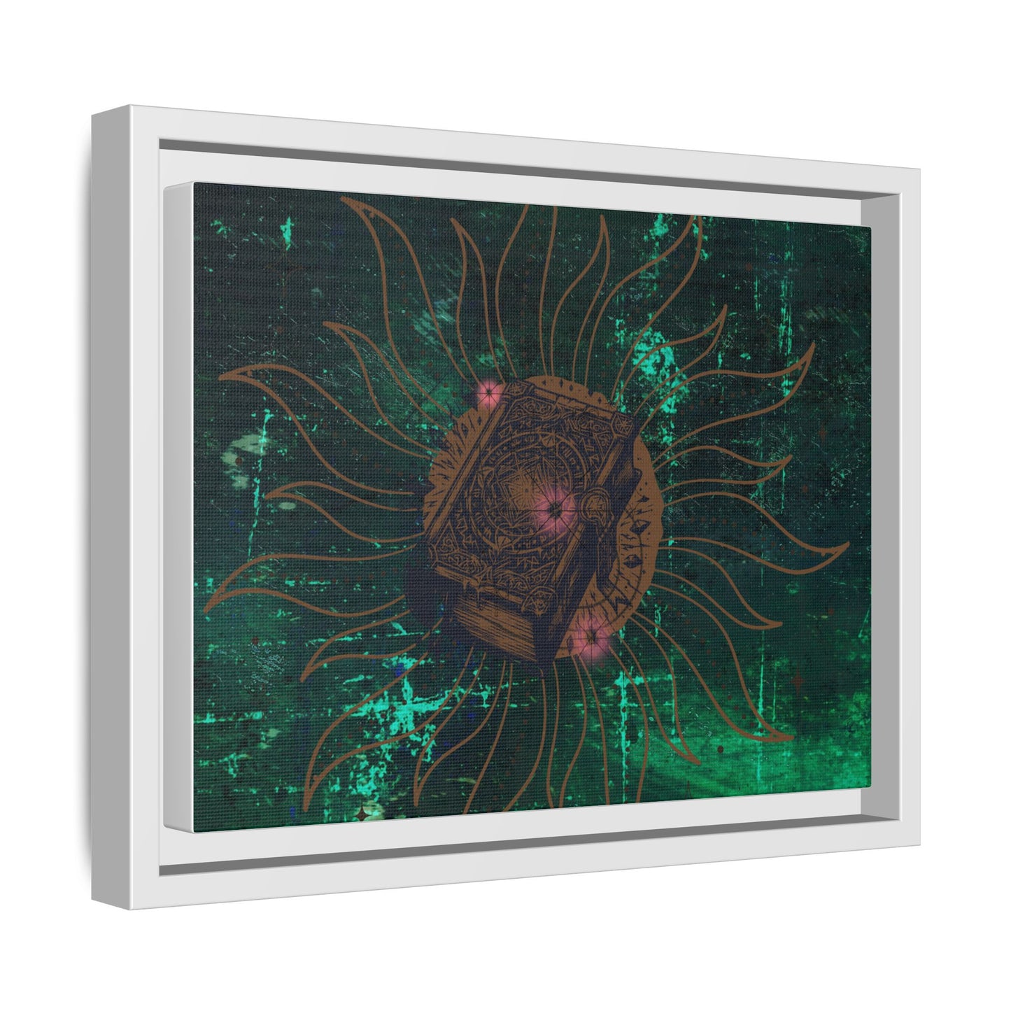 Framed Matte Canvas Art - Bohemian Sun Design, Vibrant Home Decor, Wall Art for Living Room, Unique Gift for Art Lovers