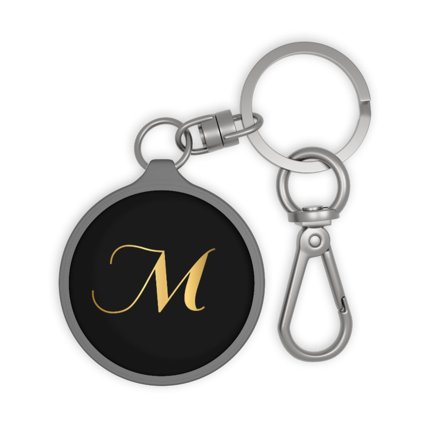 Personalized Monogram Keyring Tag - Customizable Metal Keychain