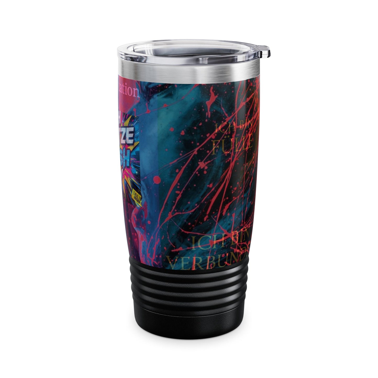 Ringneck Tumbler — Neon Graffiti 'Ich Platzé Bosh Ey' 20oz Insulated Travel Mug